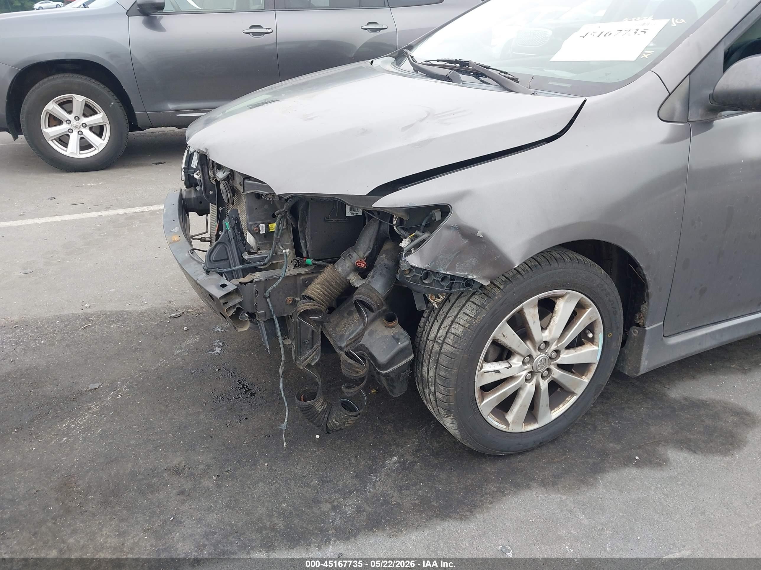 2010 Toyota Corolla S Серый vin: 2T1BU4EE9AC256086