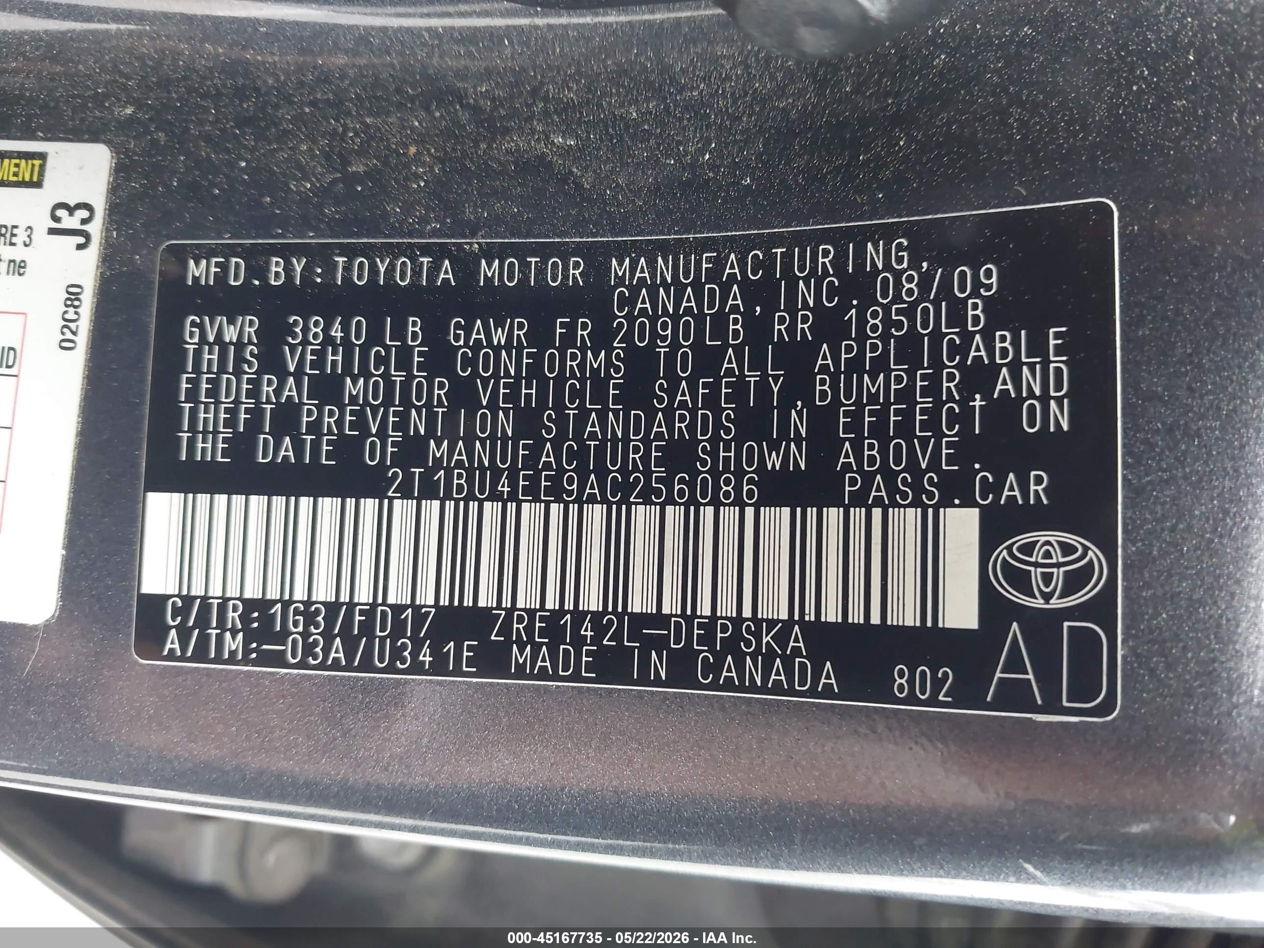 2010 Toyota Corolla S Серый vin: 2T1BU4EE9AC256086
