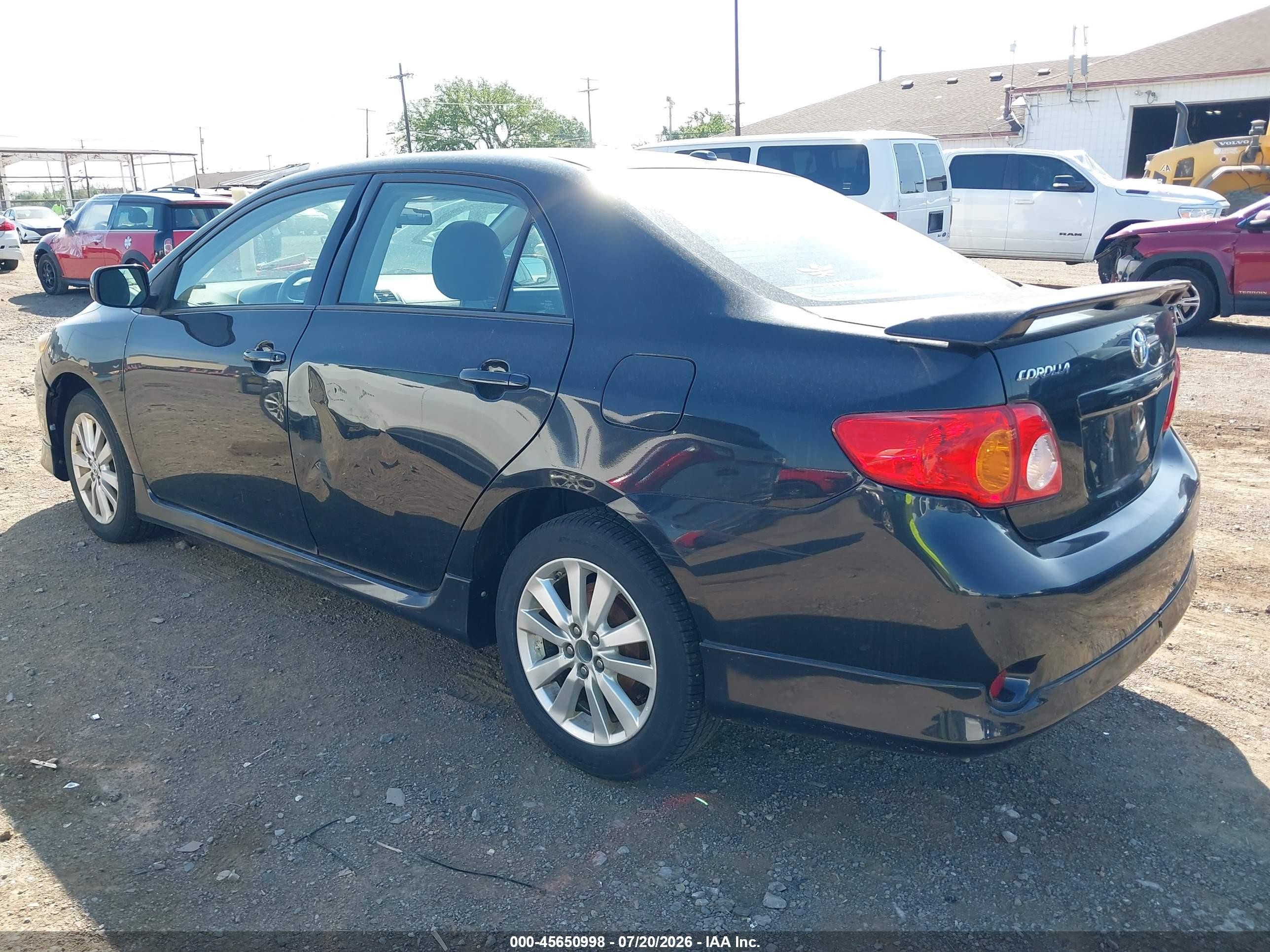 2010 Toyota Corolla S Black vin: 2T1BU4EE9AC297169