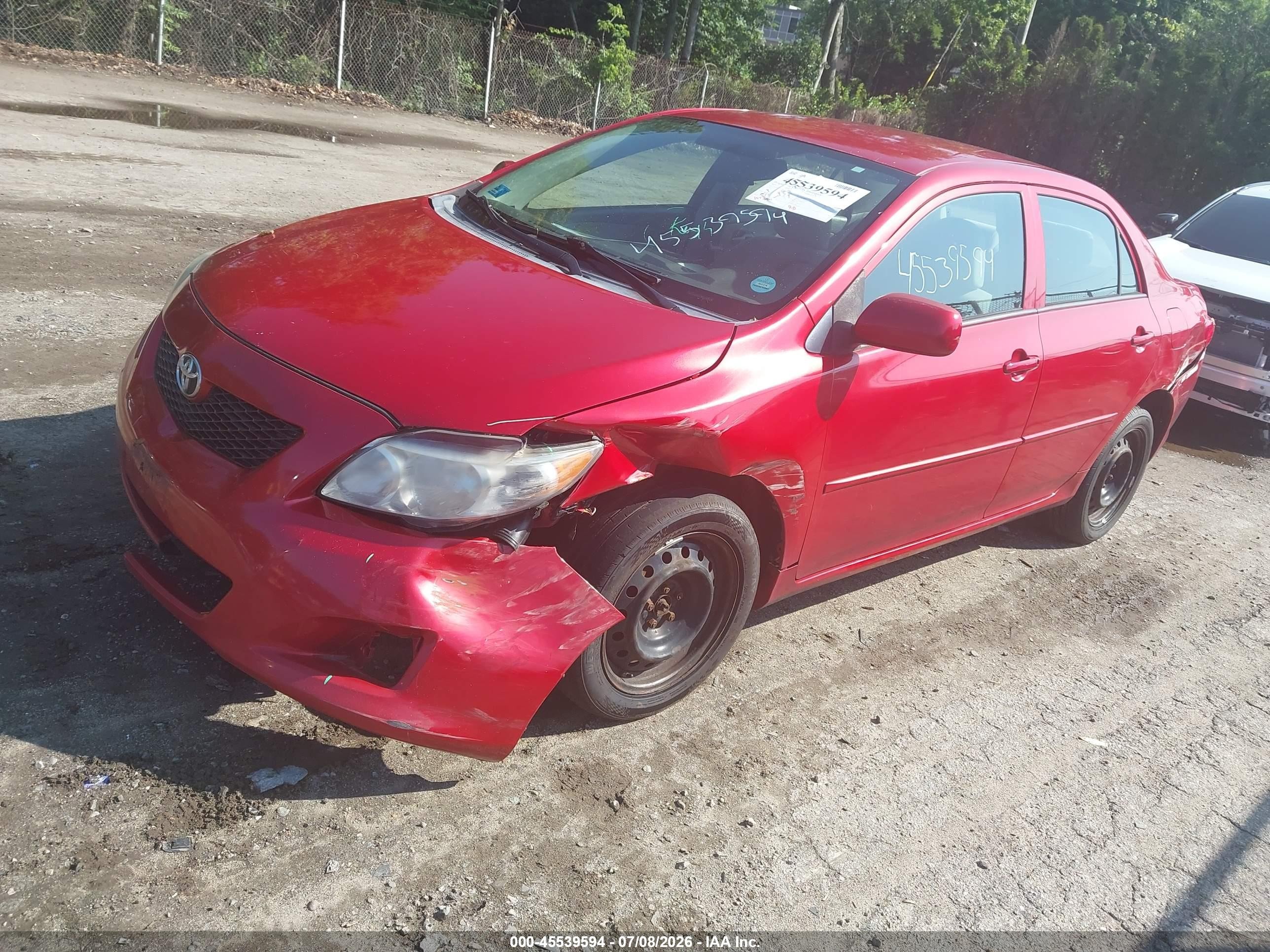 2010 Toyota Corolla Le Red vin: 2T1BU4EE9AC303844