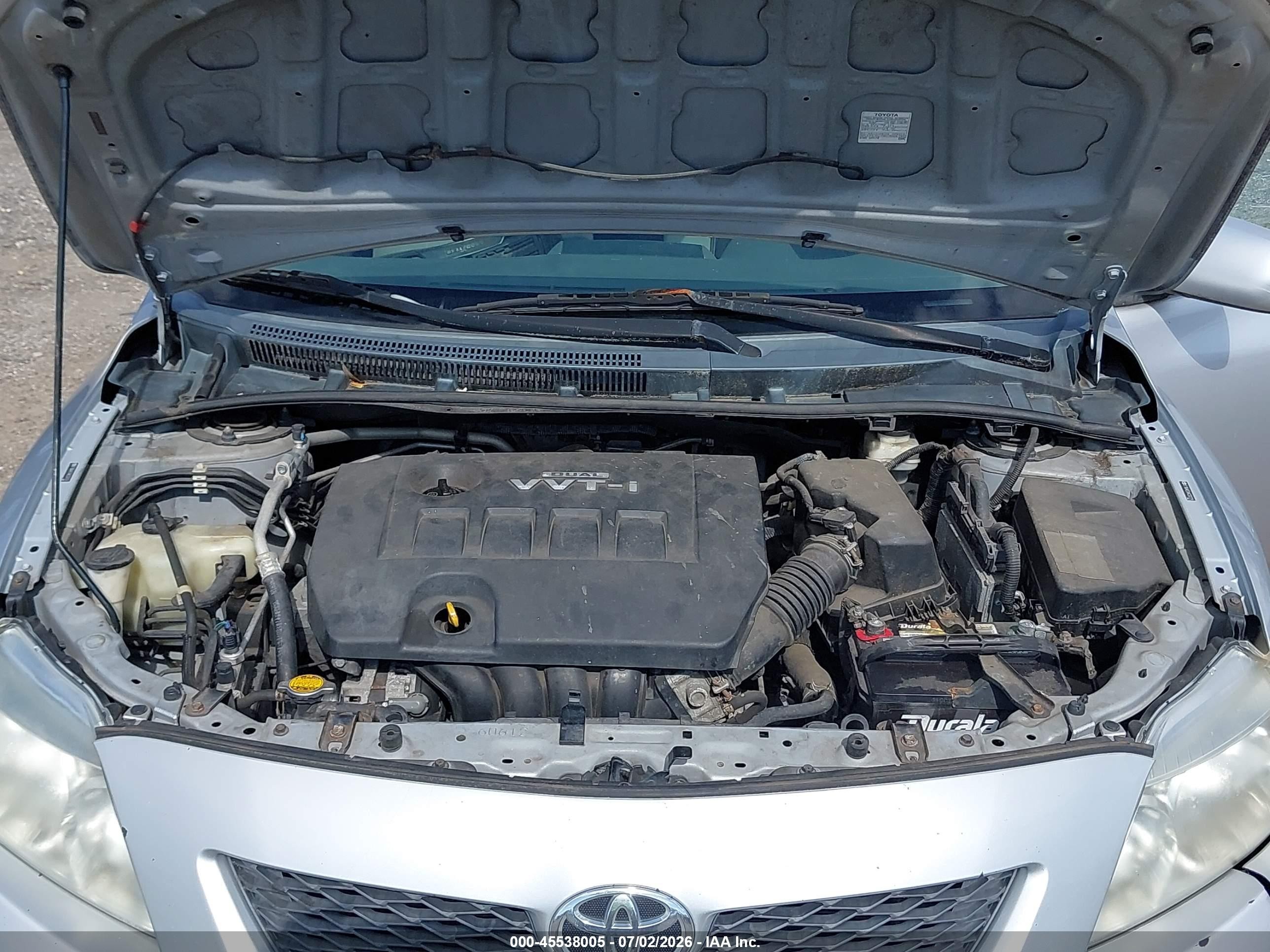 2010 Toyota Corolla Le Silver vin: 2T1BU4EE9AC337279