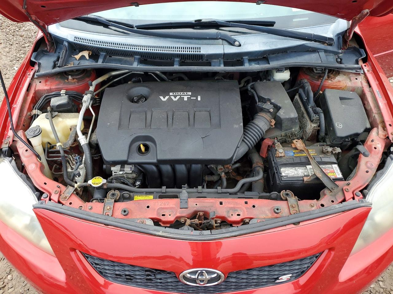 2010 Toyota Corolla S Красный vin: 2T1BU4EE9AC352672
