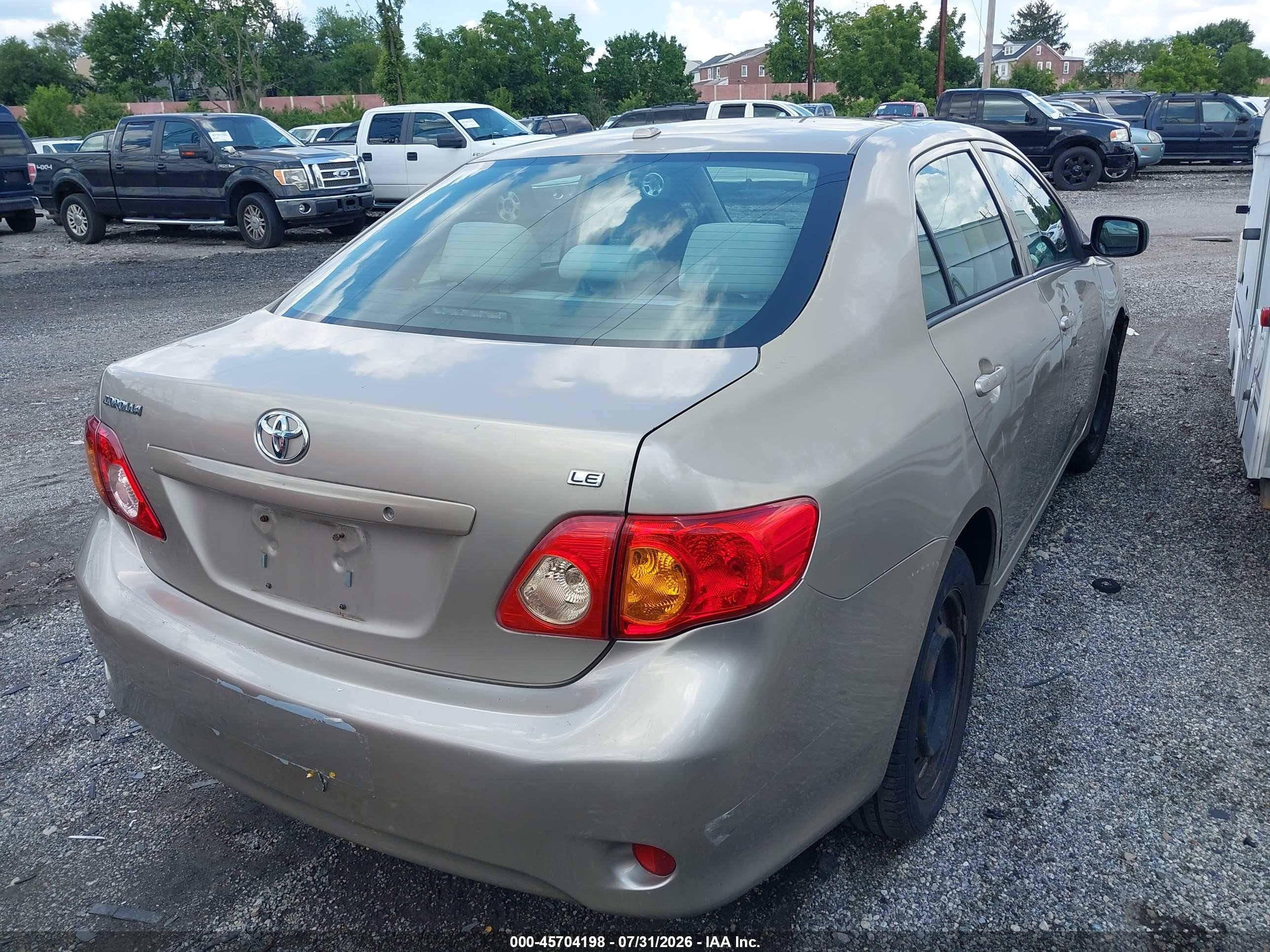 2010 Toyota Corolla Le Tan vin: 2T1BU4EE9AC363252