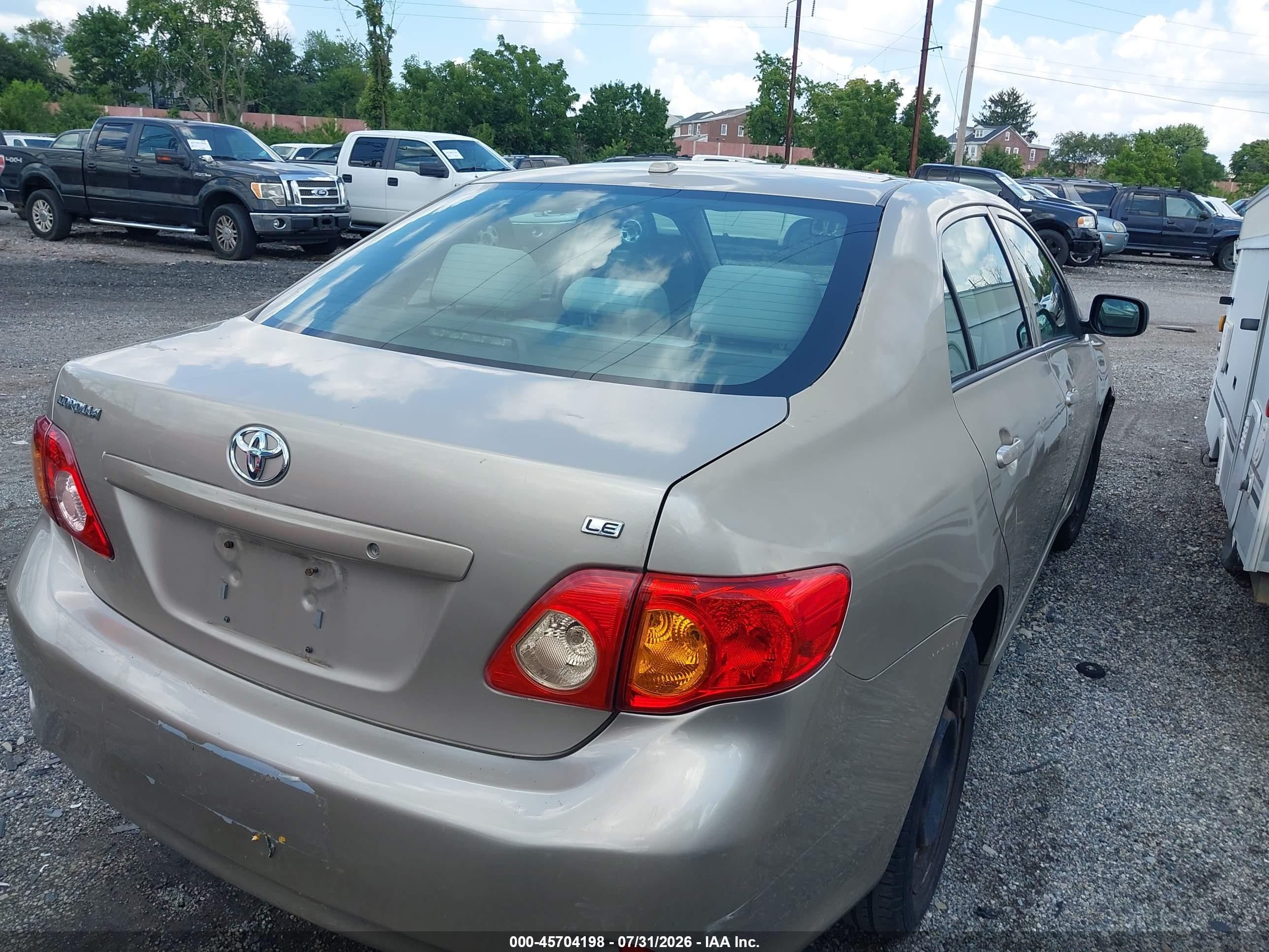 2010 Toyota Corolla Le Tan vin: 2T1BU4EE9AC363252