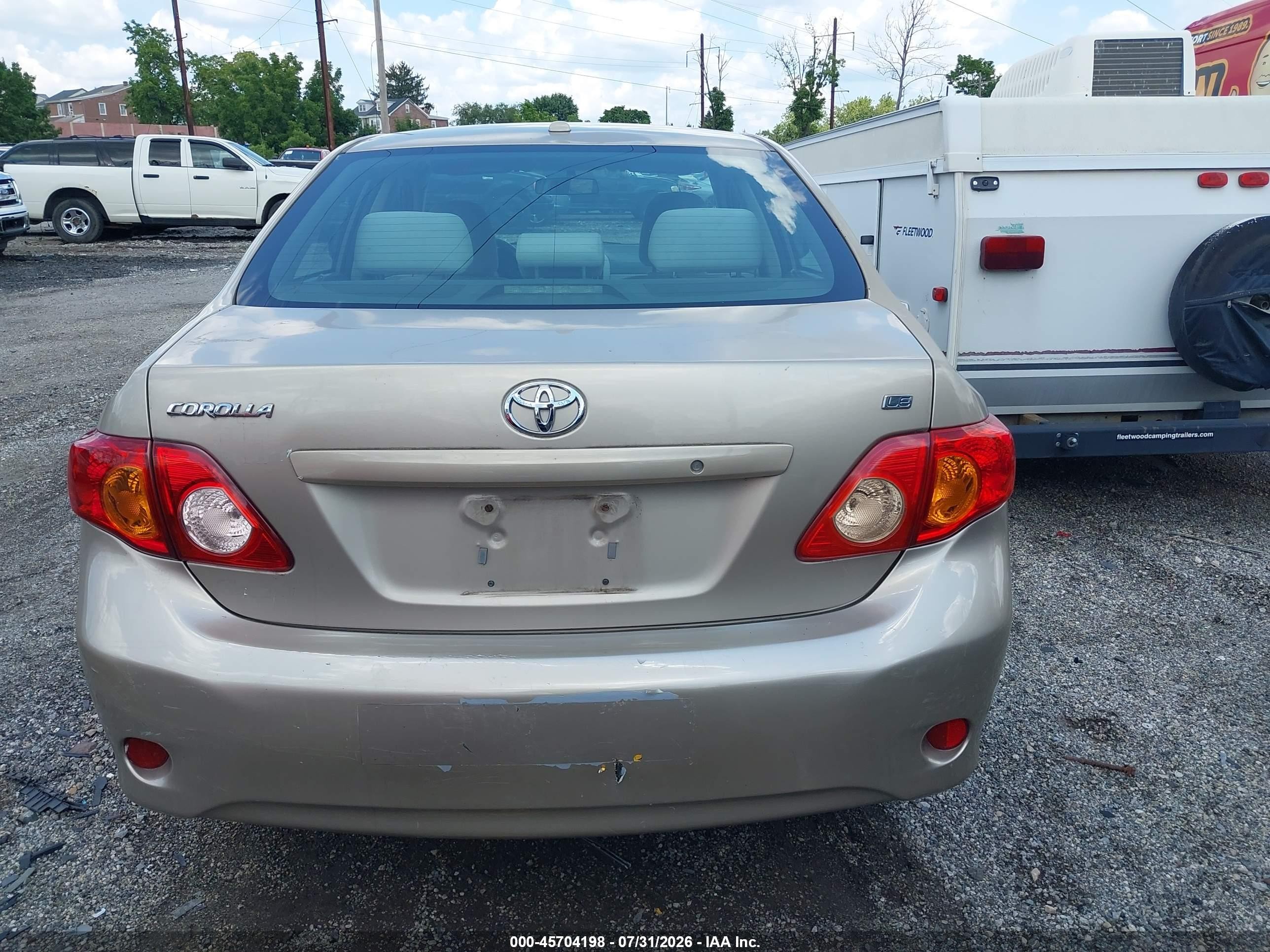 2010 Toyota Corolla Le Tan vin: 2T1BU4EE9AC363252