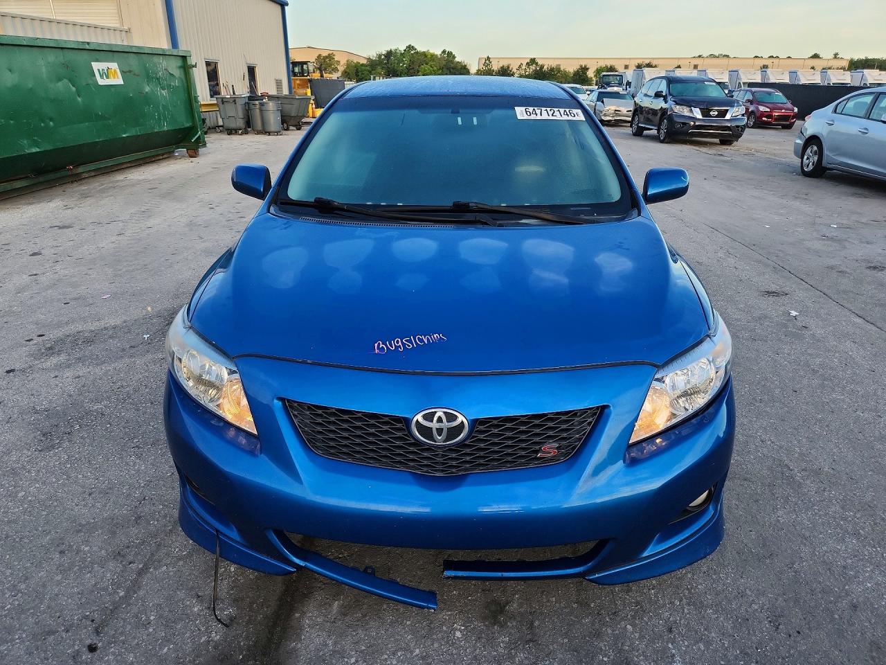 2010 Toyota Corolla S Blue vin: 2T1BU4EE9AC374154