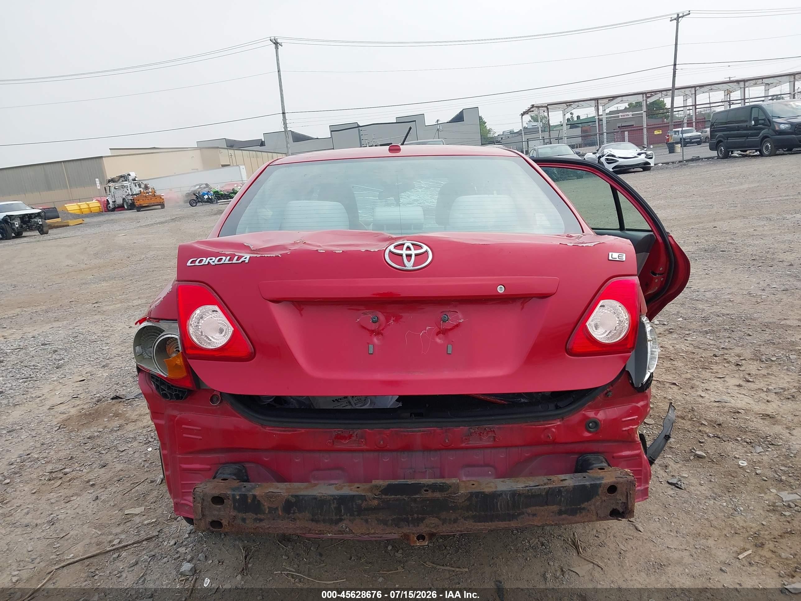 2010 Toyota Corolla Le Red vin: 2T1BU4EE9AC391987