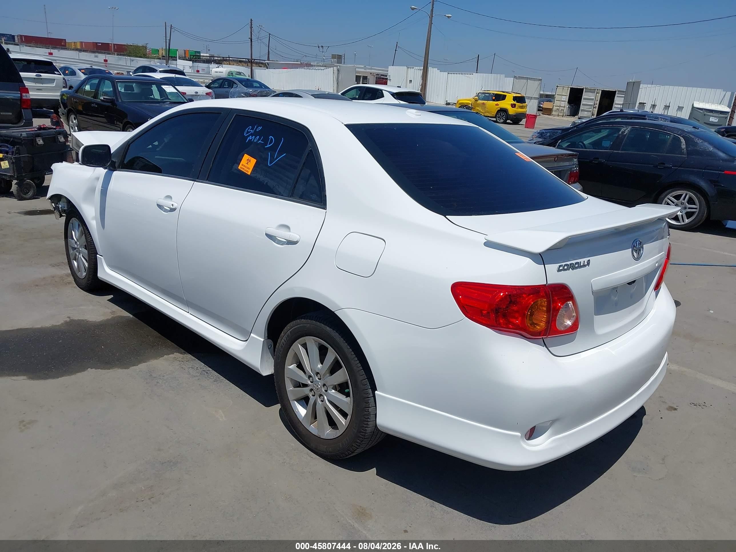 2010 Toyota Corolla S White vin: 2T1BU4EE9AC424972