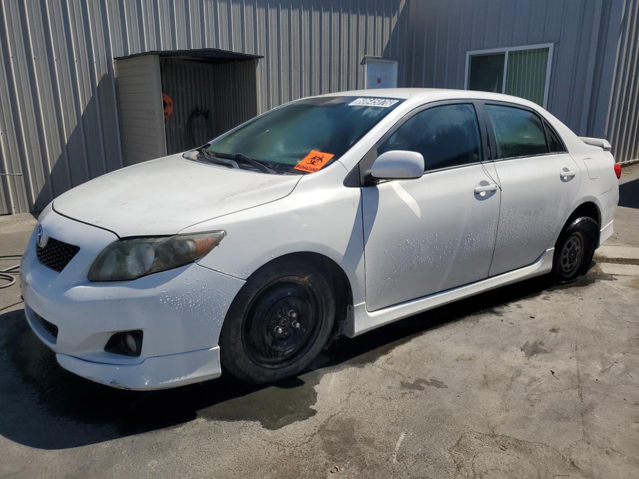 2010 Toyota Corolla S White vin: 2T1BU4EE9AC460080 Damage: Left Front Fender, Dent(S) W/ Paint Dmg, 1 To 2 Inches