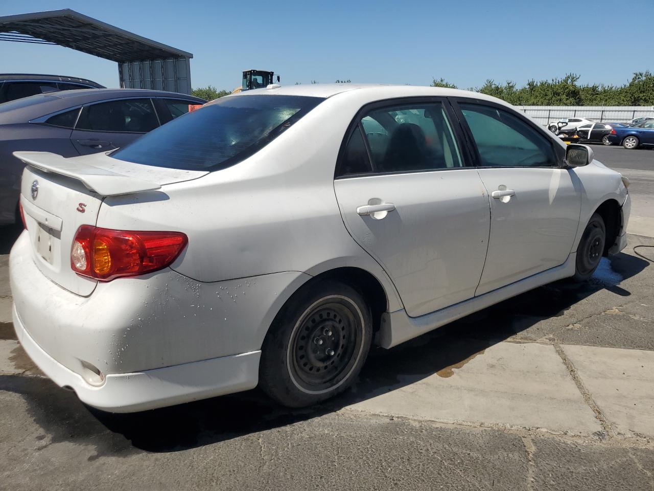 2010 Toyota Corolla S White vin: 2T1BU4EE9AC460080 Damage: Right Qtr Panel, Dent(S) W/No Paint Dmg, 1/2 To 1 Inch