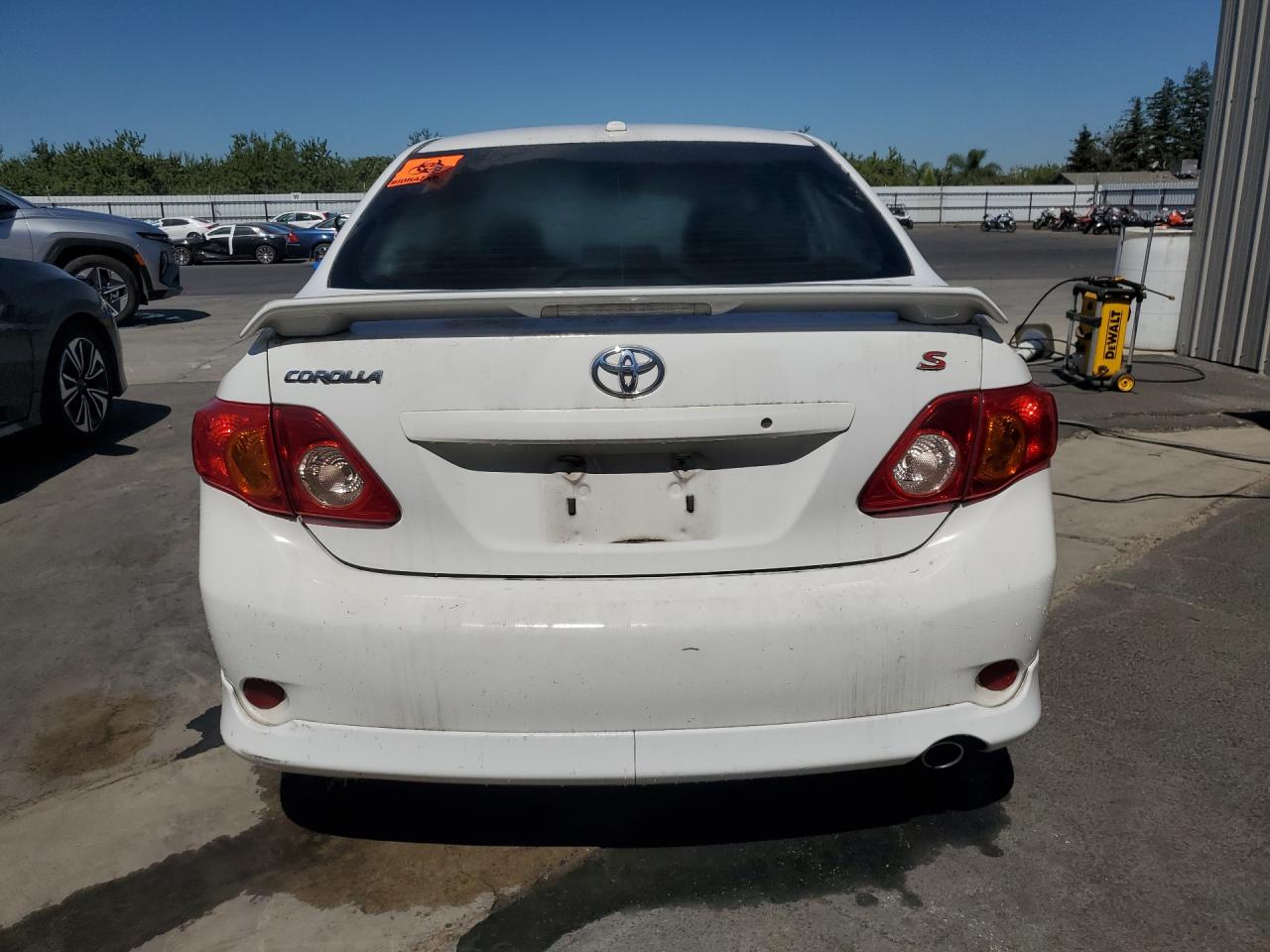 2010 Toyota Corolla S White vin: 2T1BU4EE9AC460080 Damage: Rear Bumper, Heavy Scratch, 1 To 2 Inches