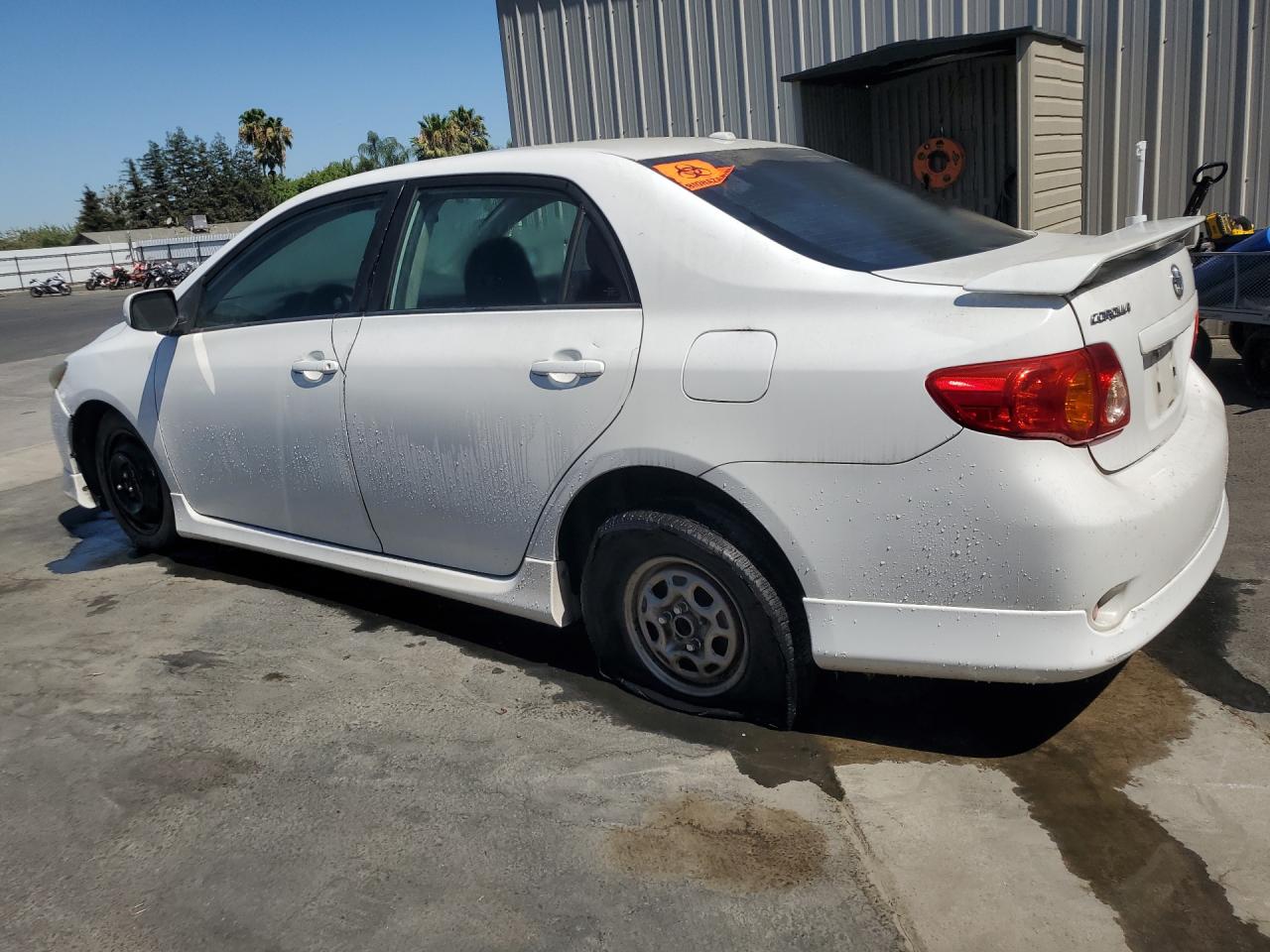 2010 Toyota Corolla S White vin: 2T1BU4EE9AC460080 Damage: Left Rear Door, Dent(S) W/ Paint Dmg, 1 To 2 Inches