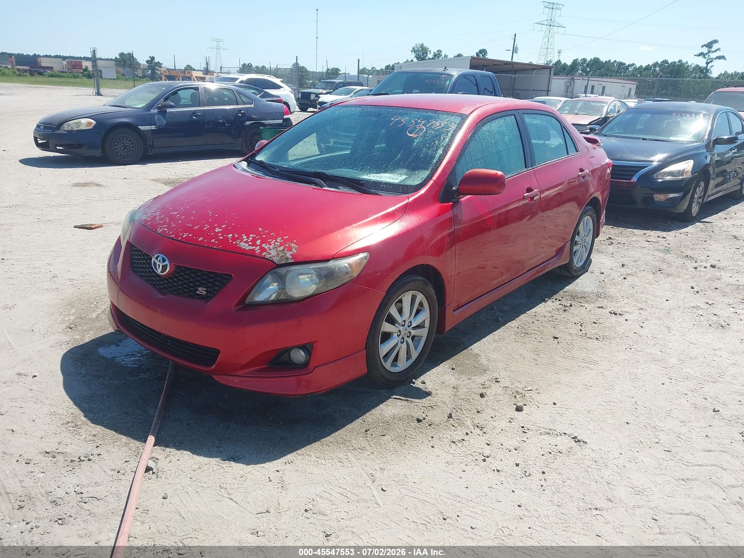2010 Toyota Corolla S Red vin: 2T1BU4EE9AC481415
