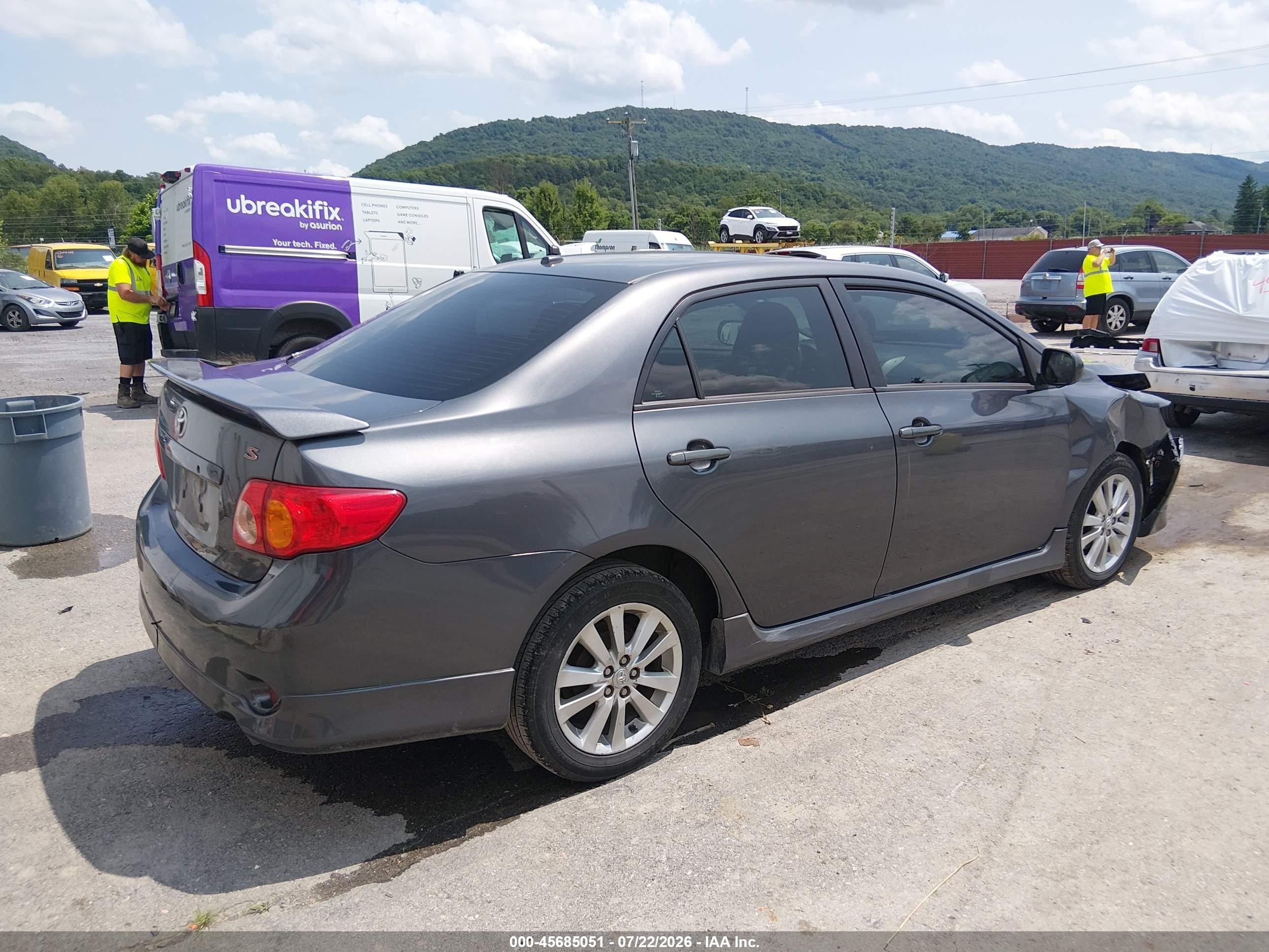 2010 Toyota Corolla S Gray vin: 2T1BU4EE9AC497906