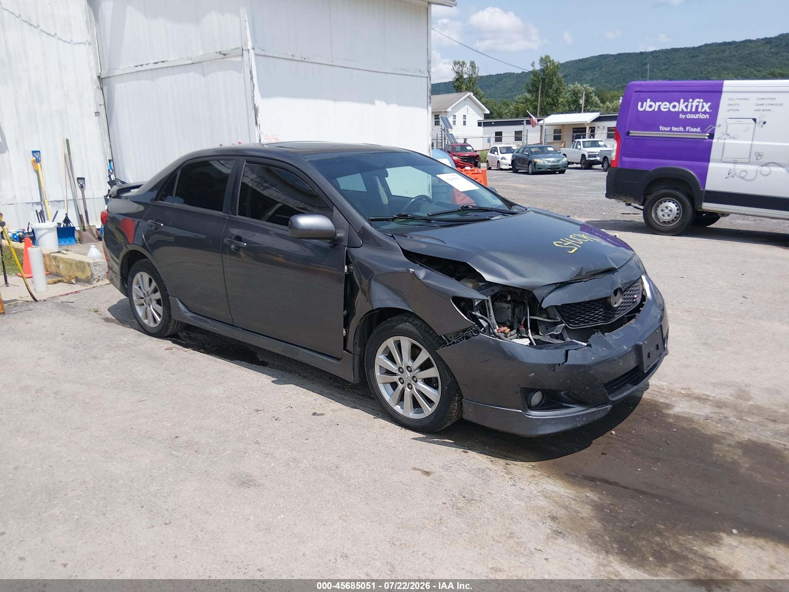 2010 Toyota Corolla S Gray vin: 2T1BU4EE9AC497906