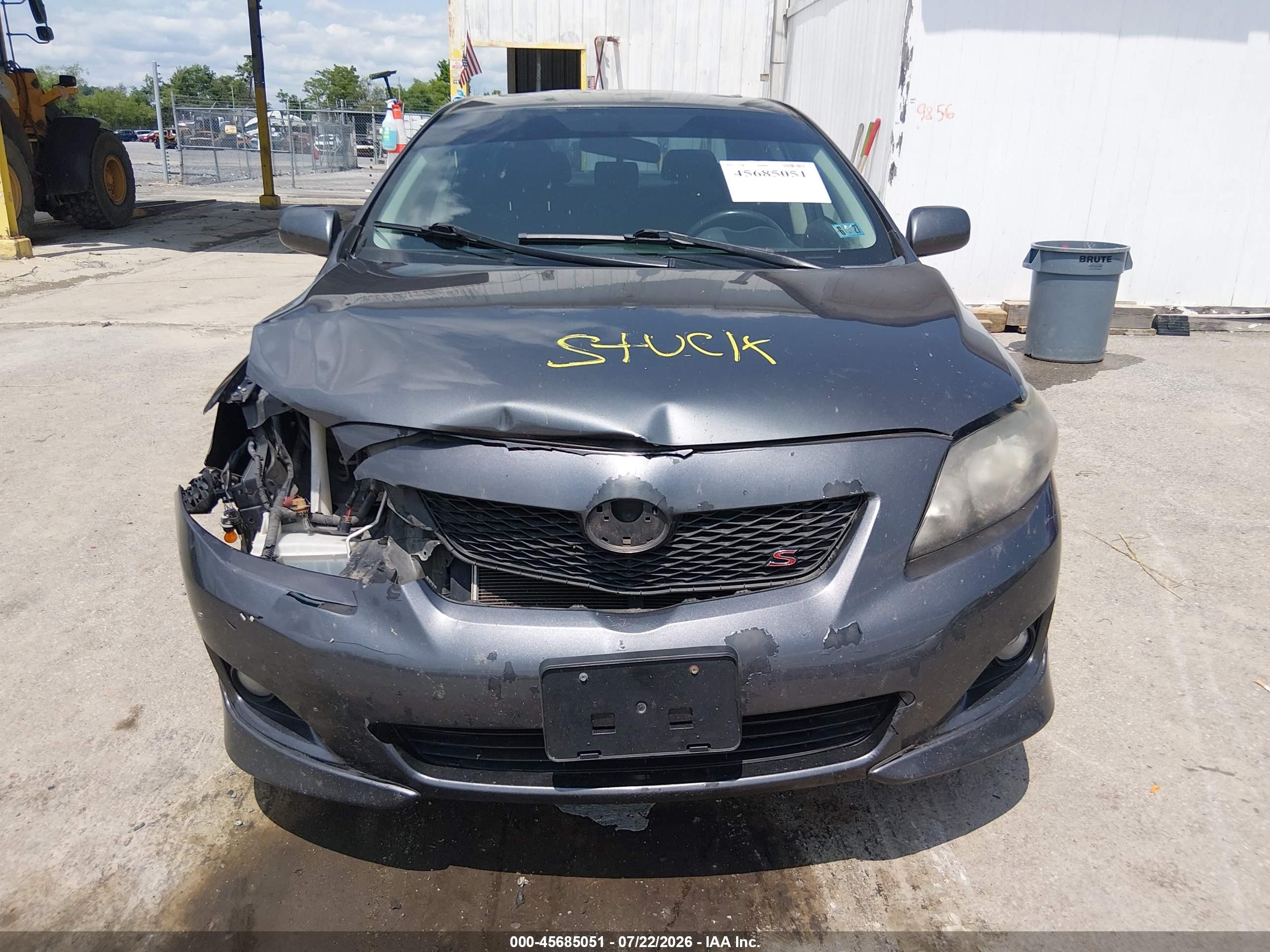 2010 Toyota Corolla S Gray vin: 2T1BU4EE9AC497906