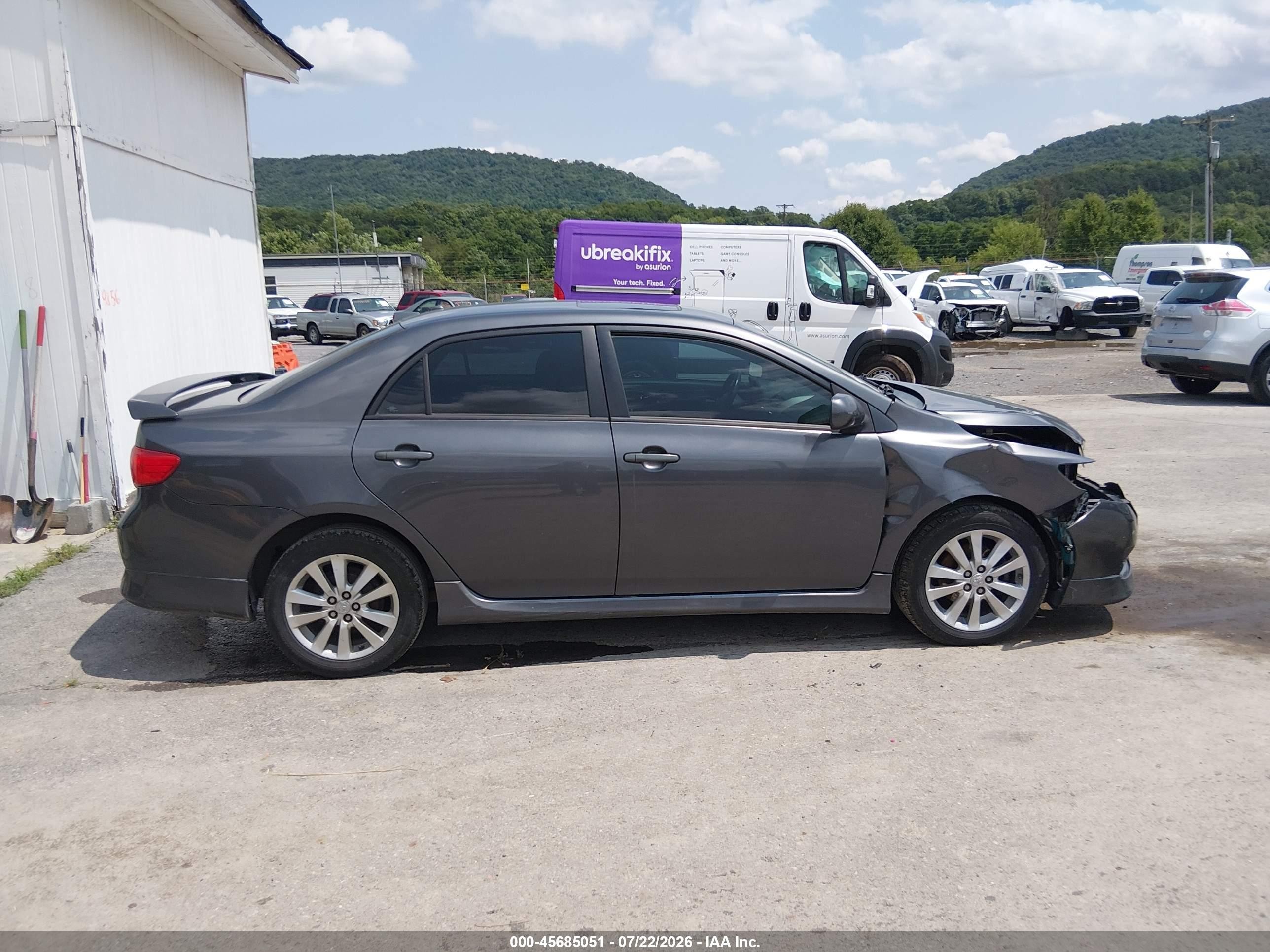 2010 Toyota Corolla S Gray vin: 2T1BU4EE9AC497906
