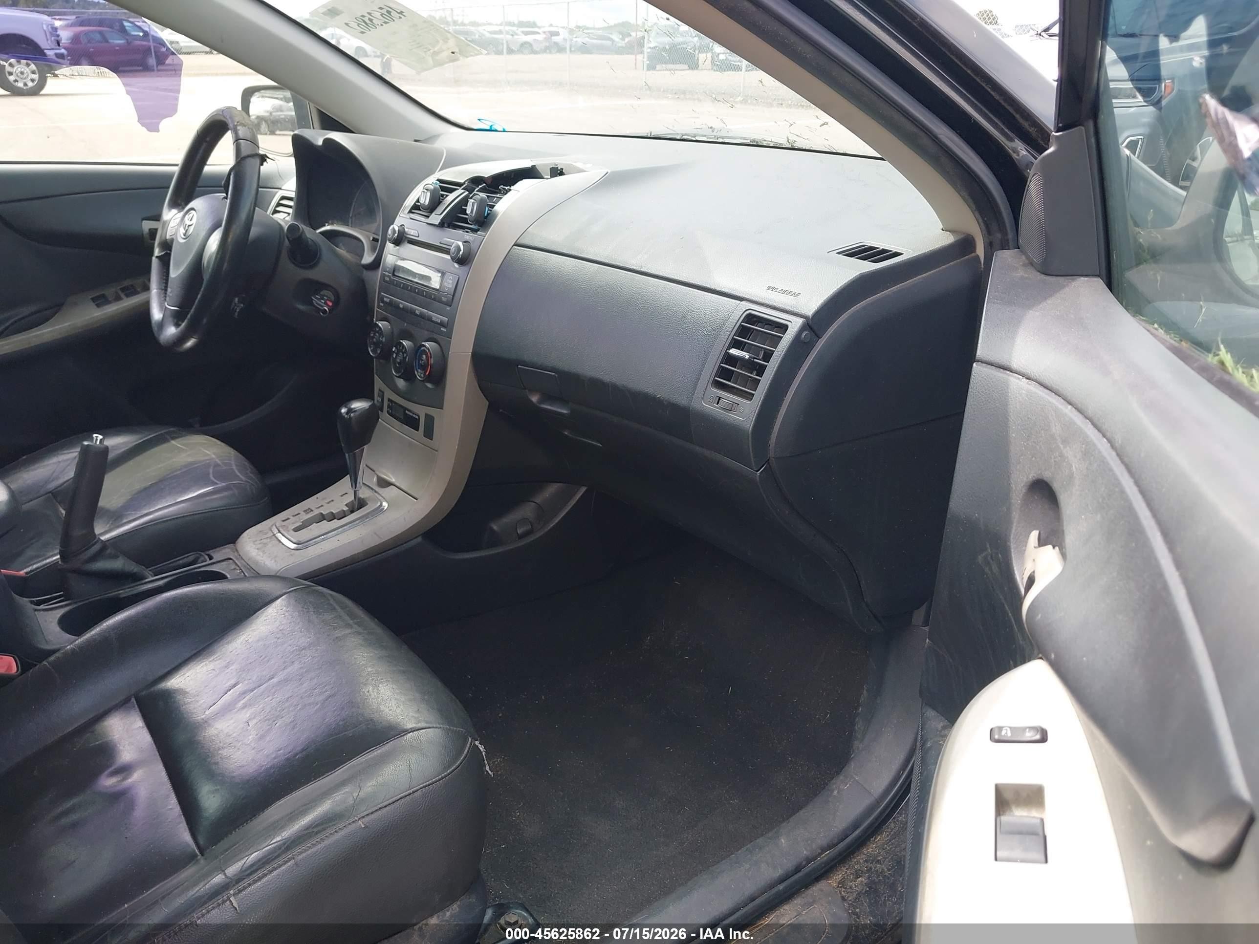 2010 Toyota Corolla S Black vin: 2T1BU4EE9AC522321