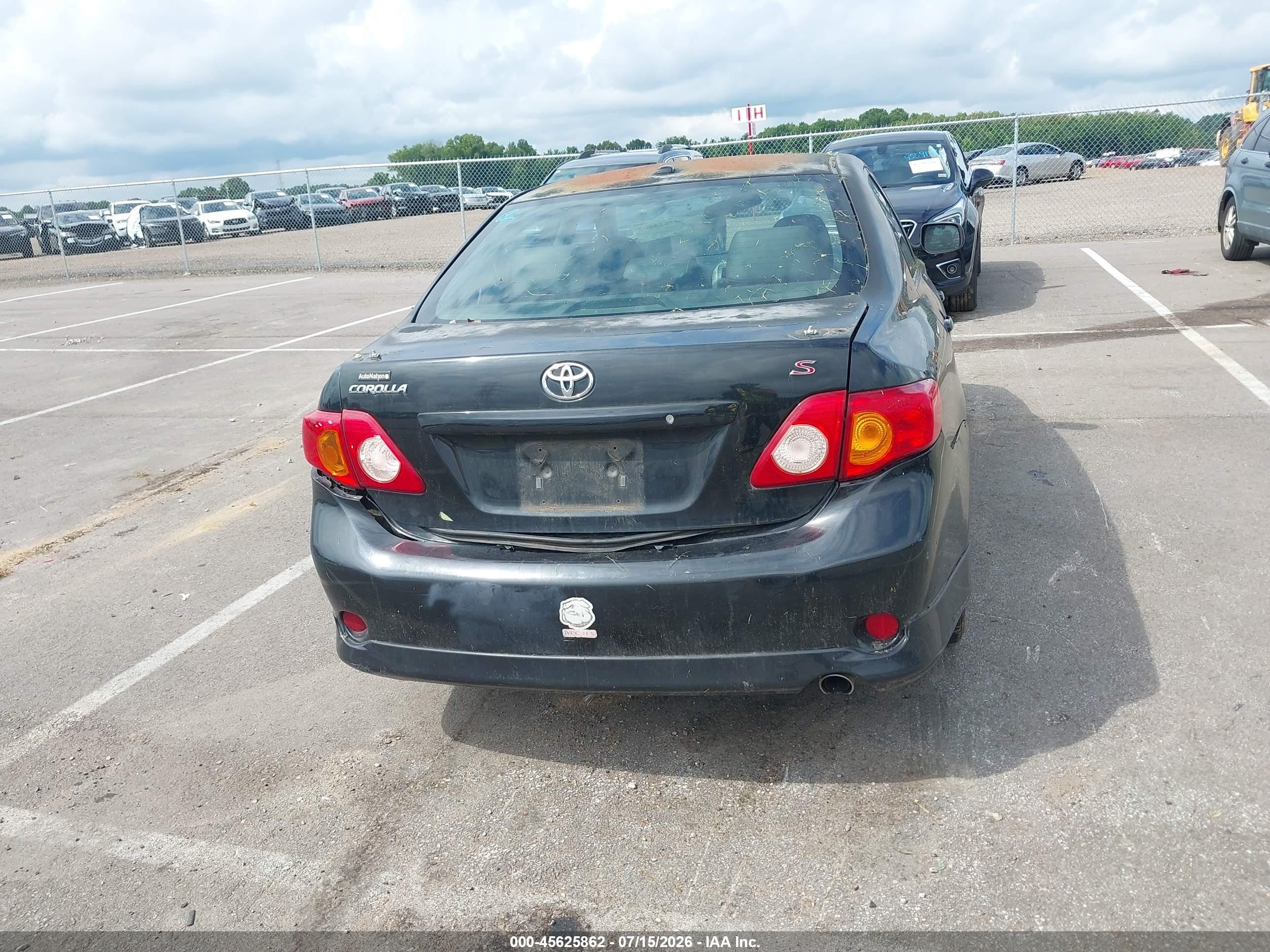 2010 Toyota Corolla S Black vin: 2T1BU4EE9AC522321
