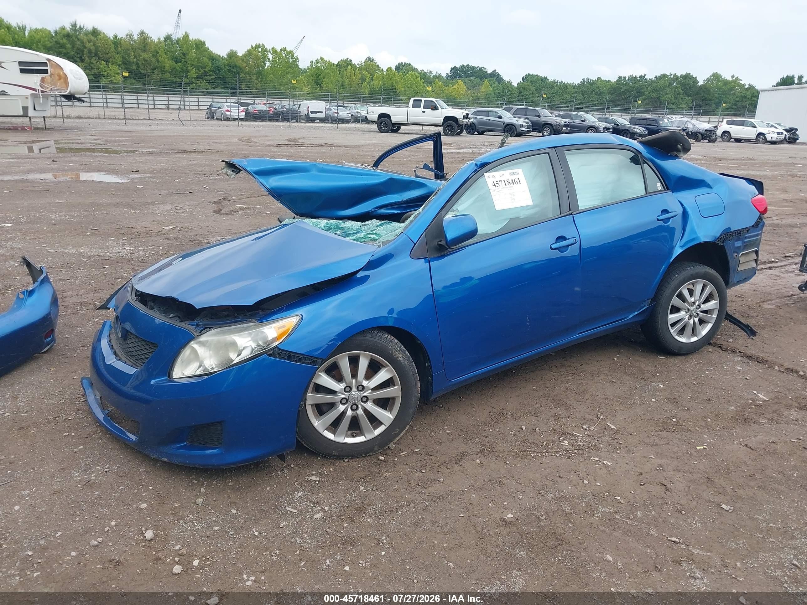 2010 Toyota Corolla Xle Blue vin: 2T1BU4EE9AC533318