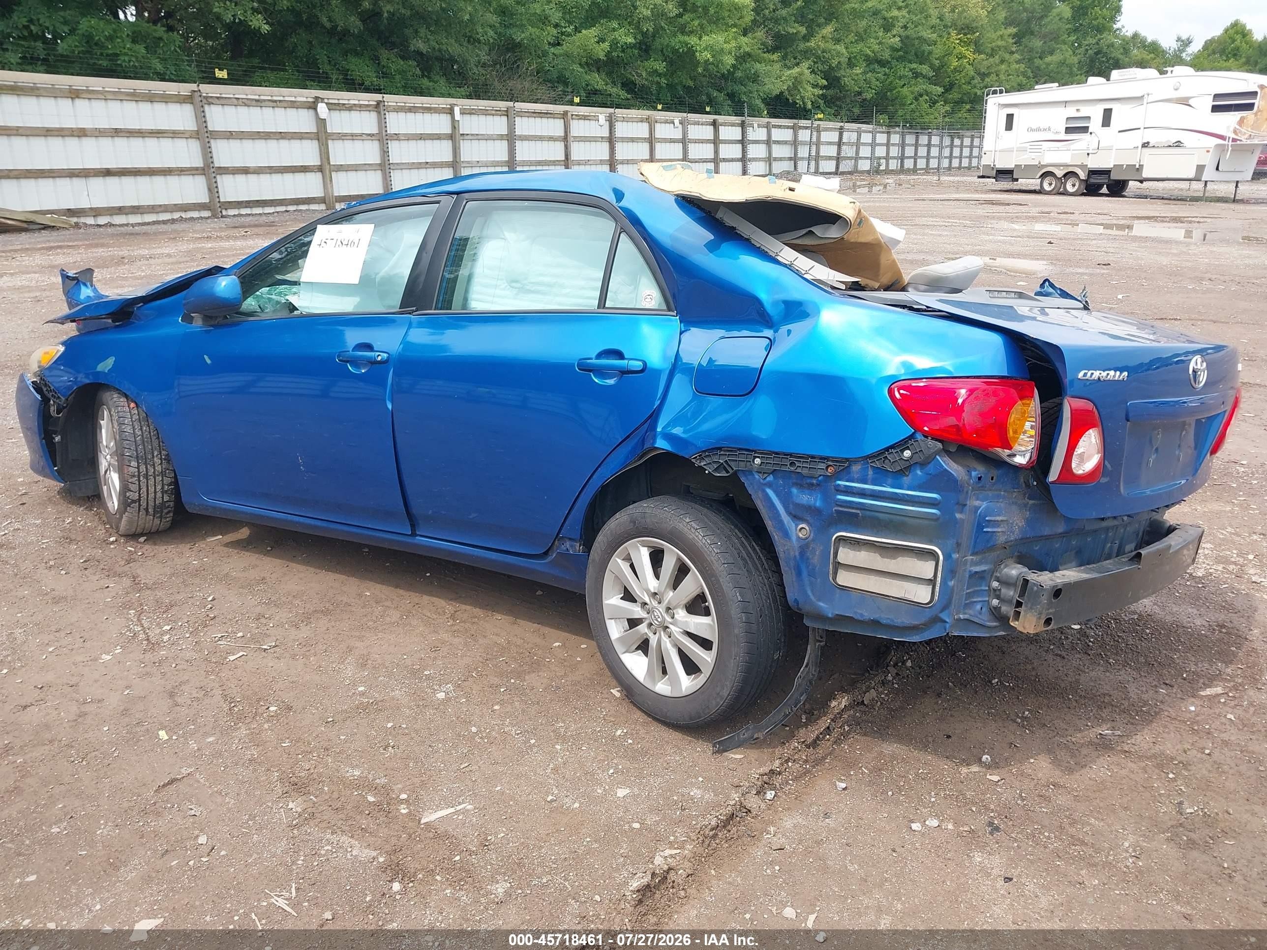 2010 Toyota Corolla Xle Blue vin: 2T1BU4EE9AC533318