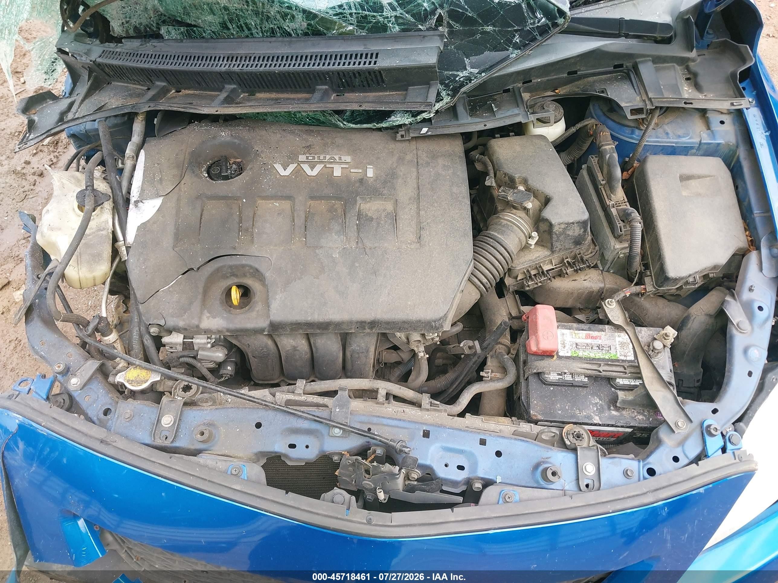2010 Toyota Corolla Xle Blue vin: 2T1BU4EE9AC533318