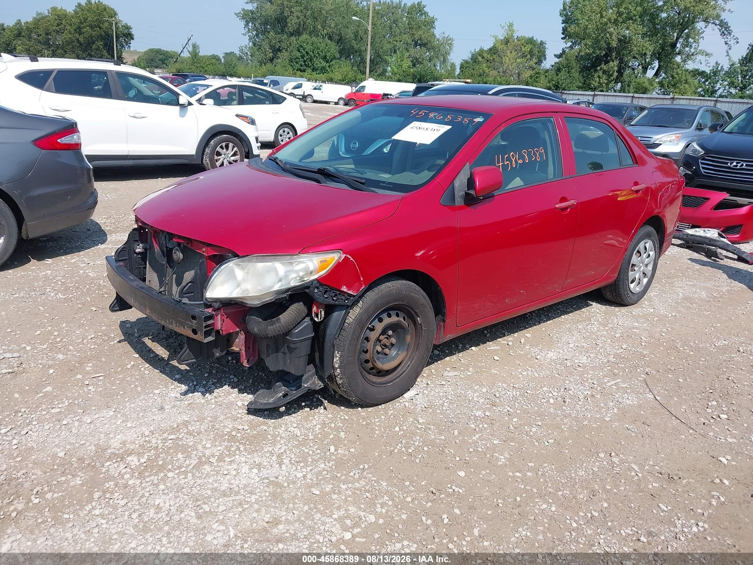 2010 Toyota Corolla Le Красный vin: 2T1BU4EE9AC534808