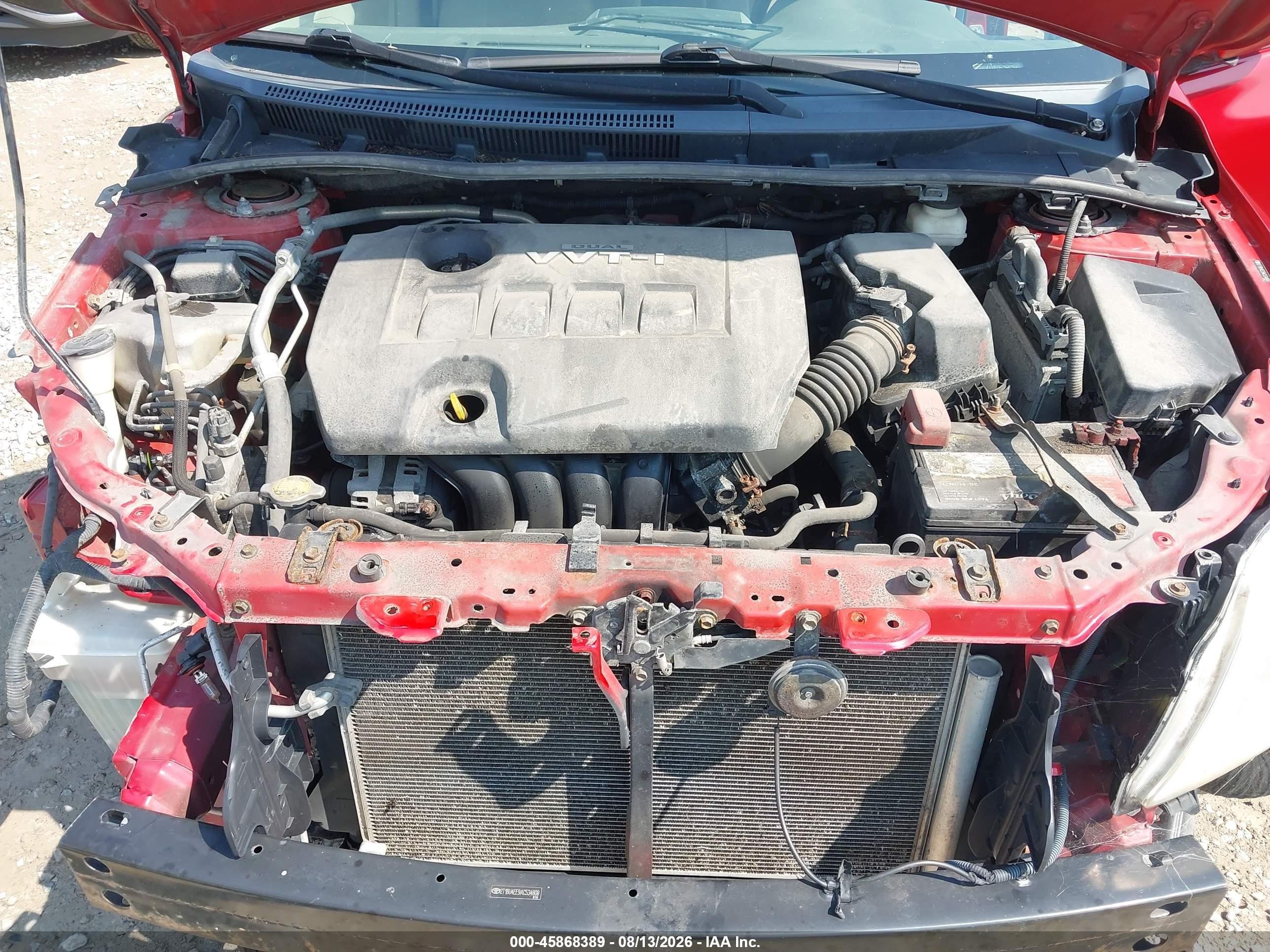 2010 Toyota Corolla Le Красный vin: 2T1BU4EE9AC534808