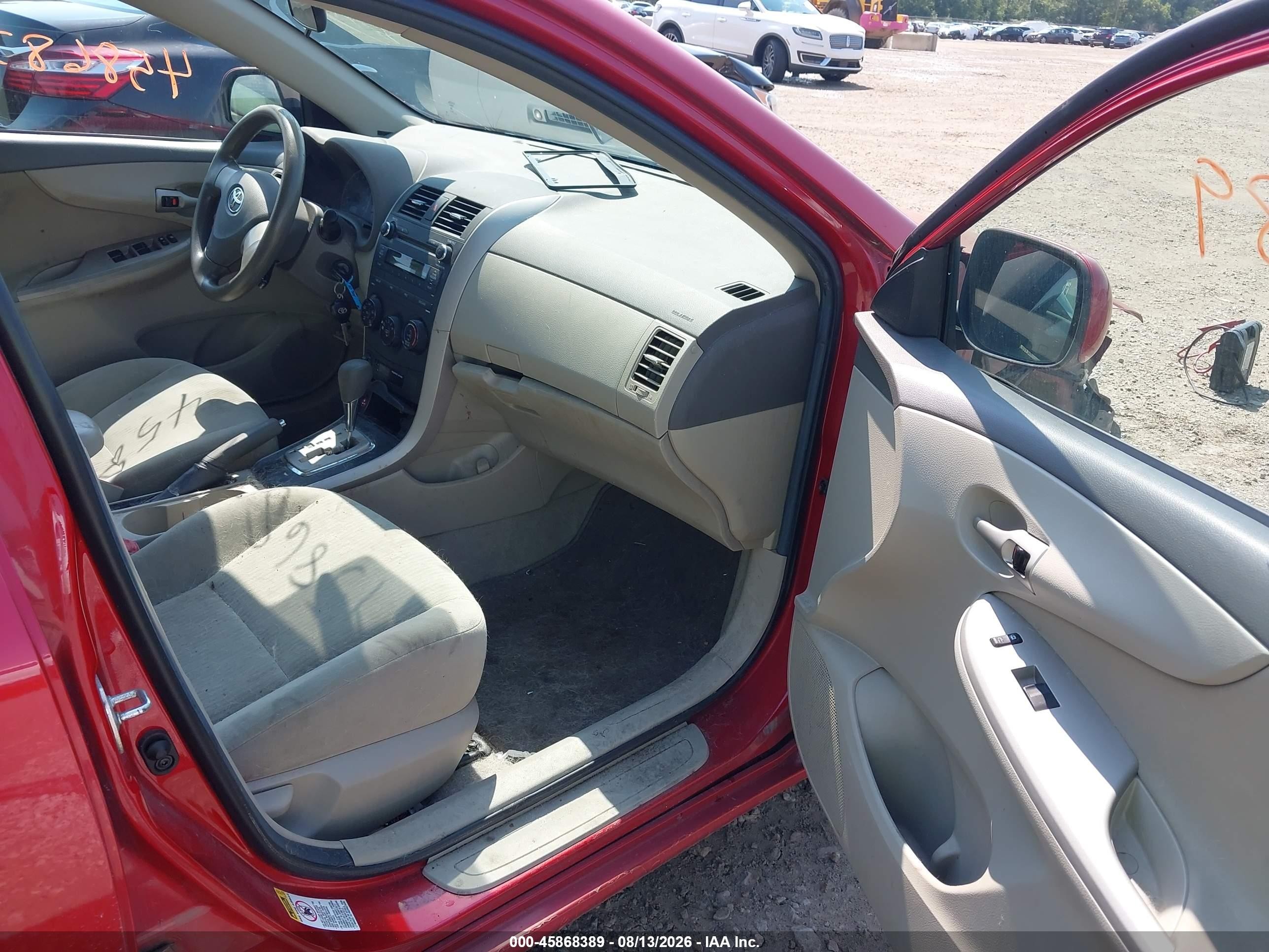 2010 Toyota Corolla Le Красный vin: 2T1BU4EE9AC534808