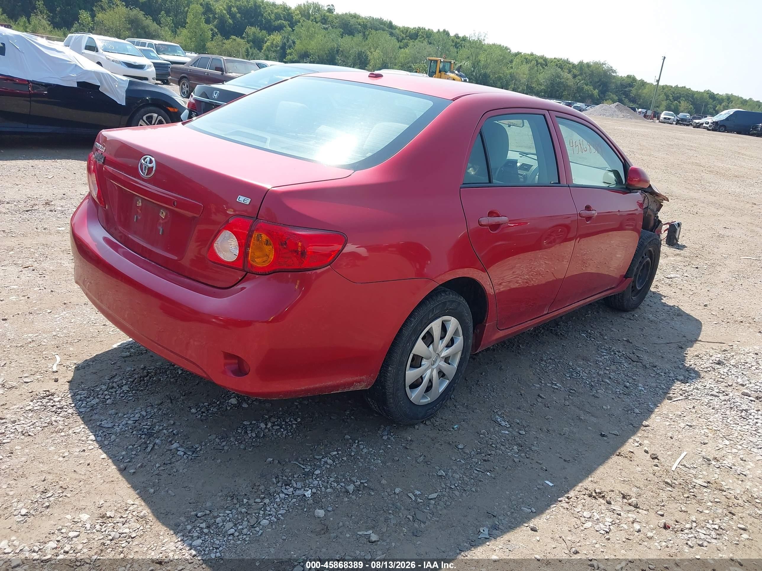 2010 Toyota Corolla Le Красный vin: 2T1BU4EE9AC534808