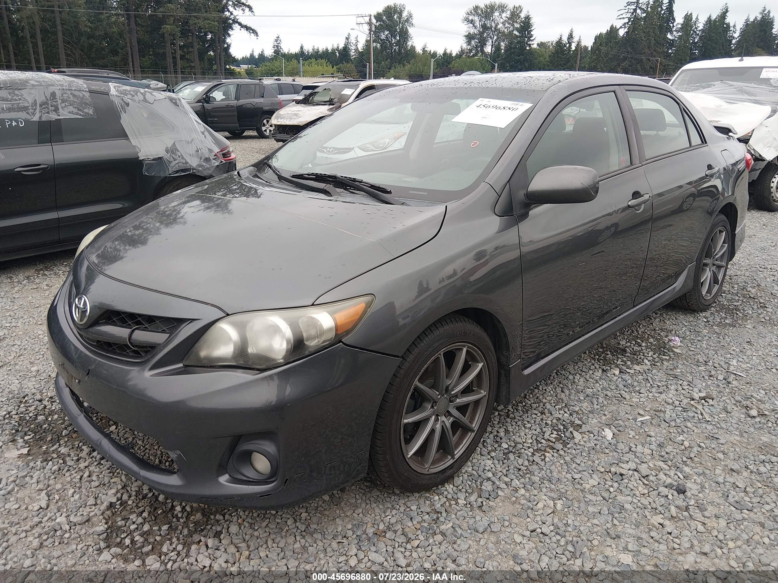 2011 Toyota Corolla S Gray vin: 2T1BU4EE9BC582908