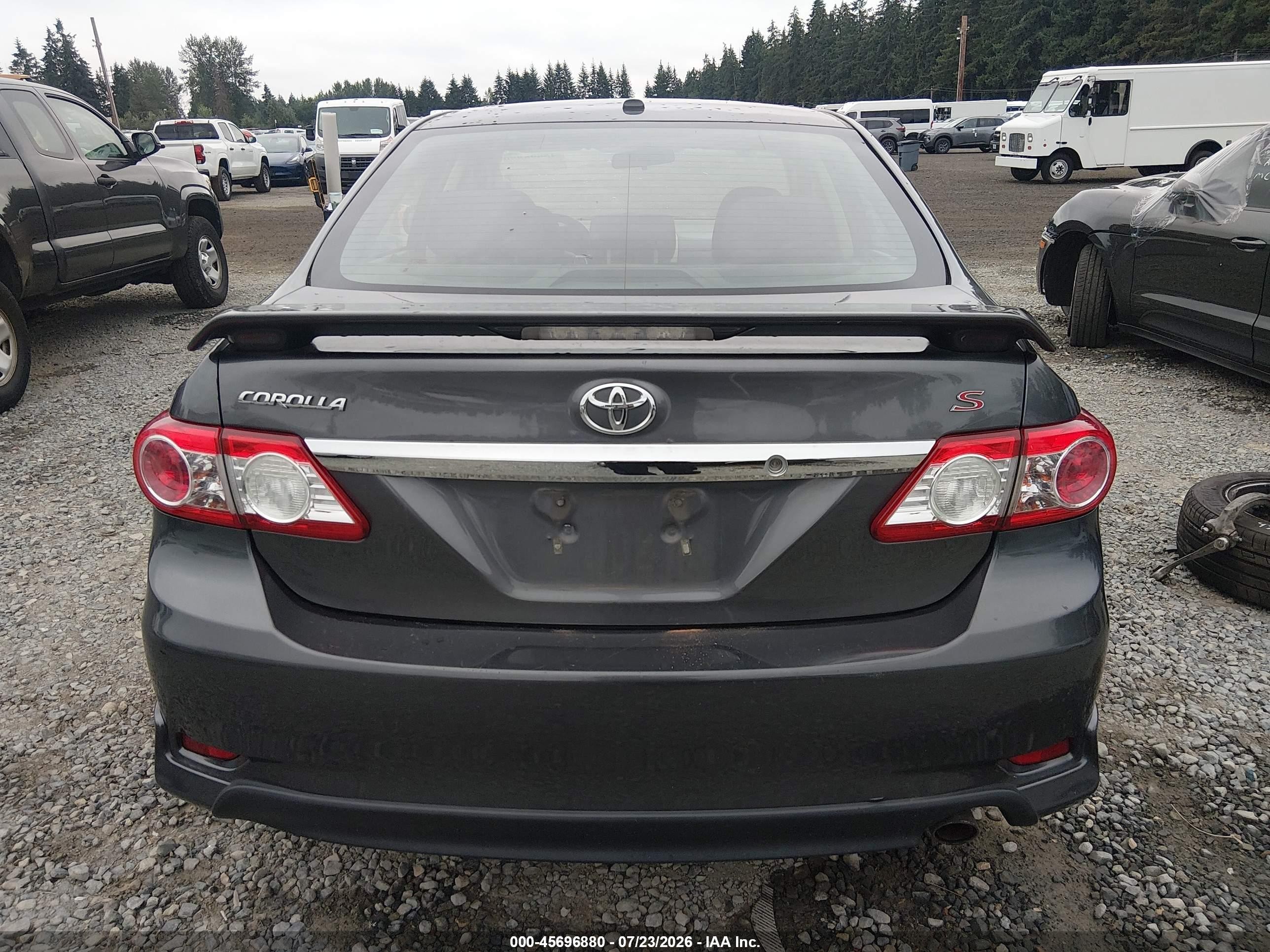 2011 Toyota Corolla S Gray vin: 2T1BU4EE9BC582908