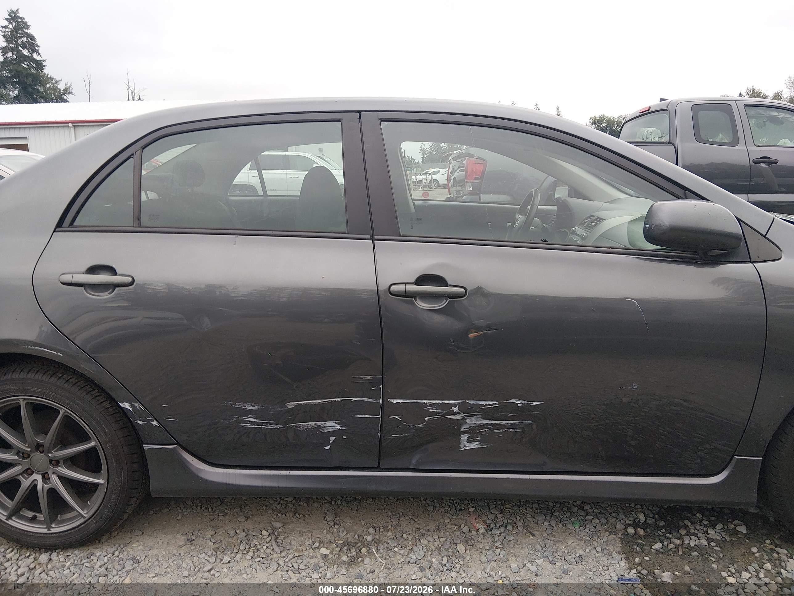 2011 Toyota Corolla S Gray vin: 2T1BU4EE9BC582908