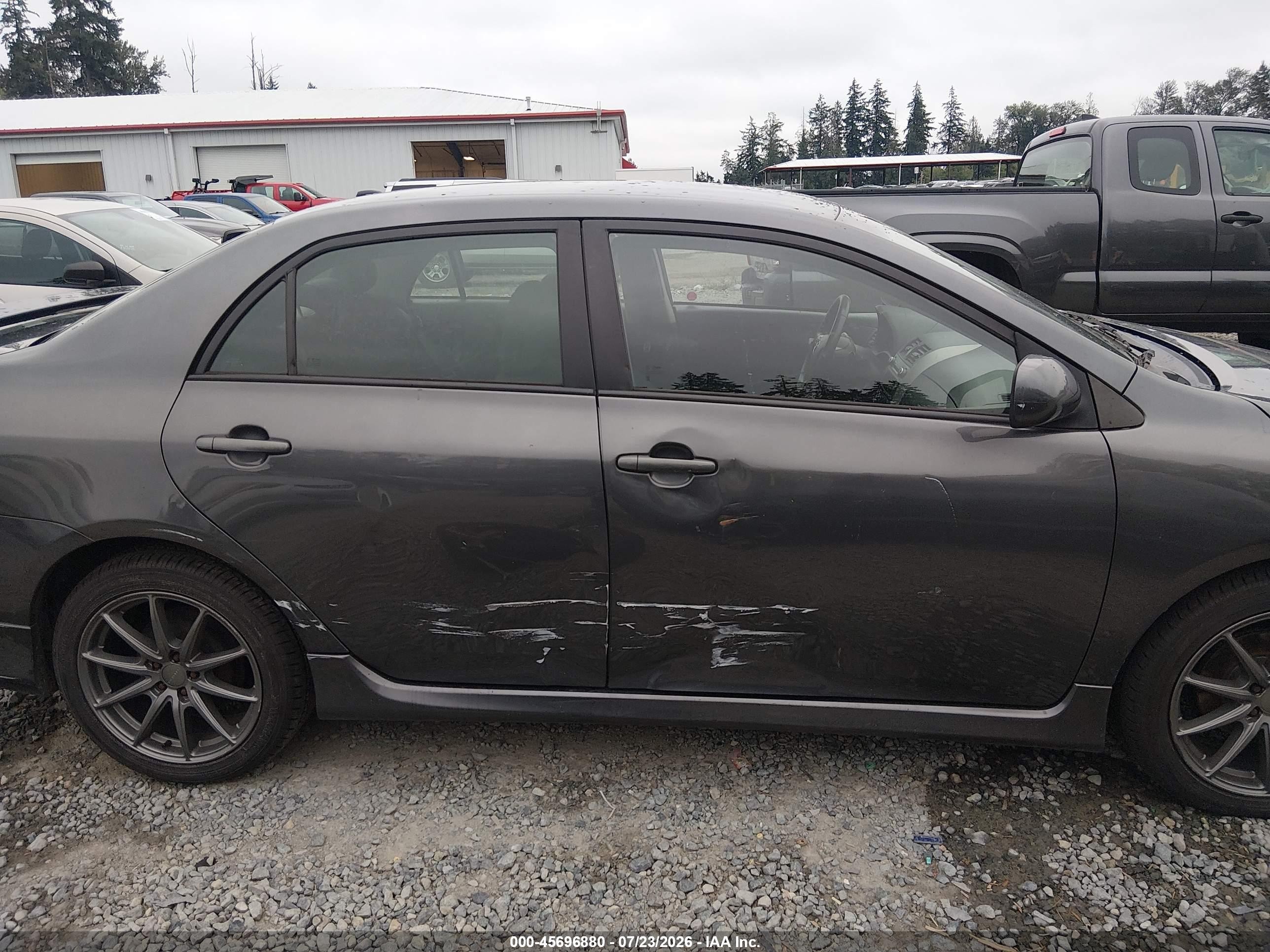 2011 Toyota Corolla S Gray vin: 2T1BU4EE9BC582908