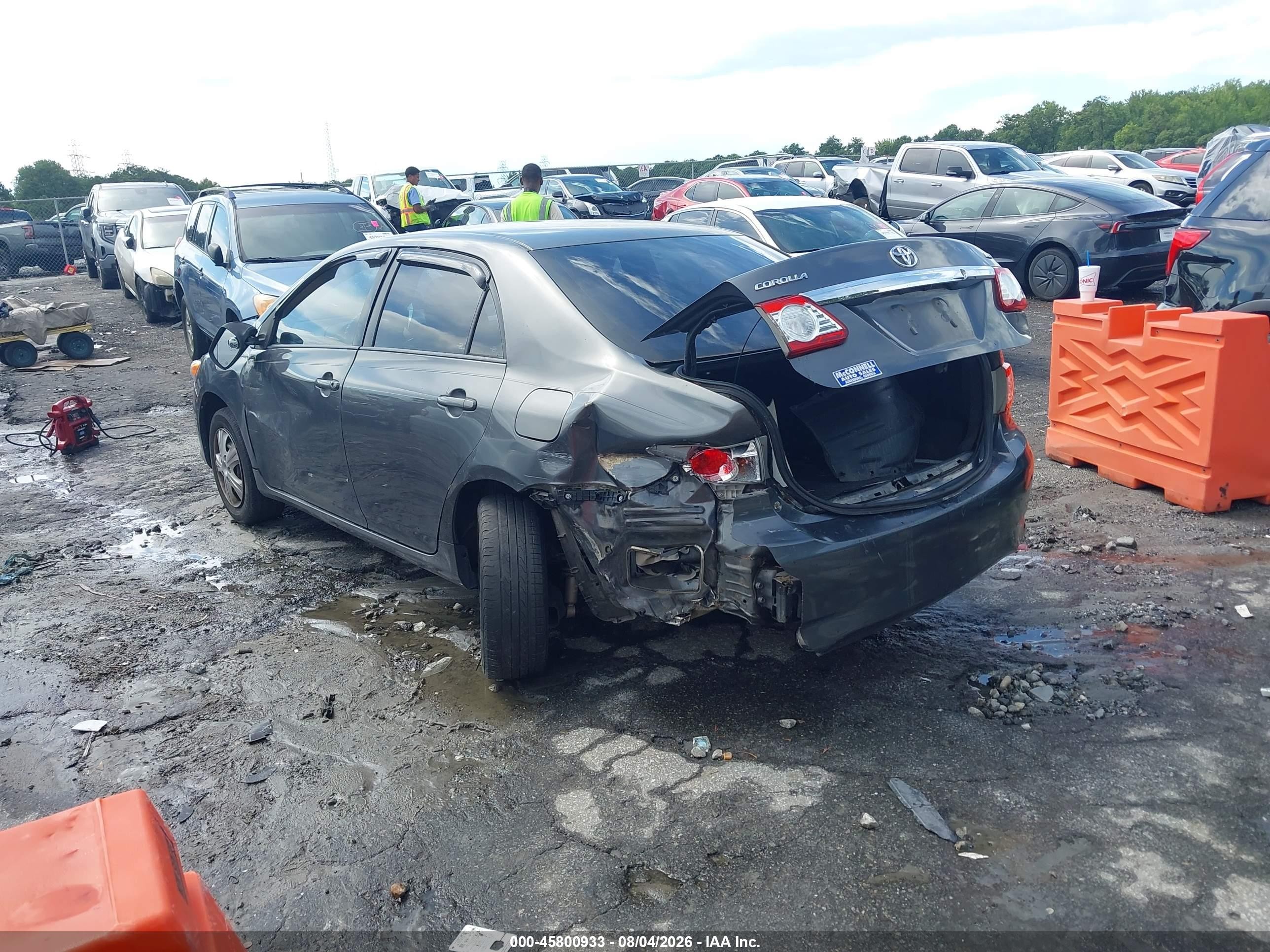 2011 Toyota Corolla Le Gray vin: 2T1BU4EE9BC593133