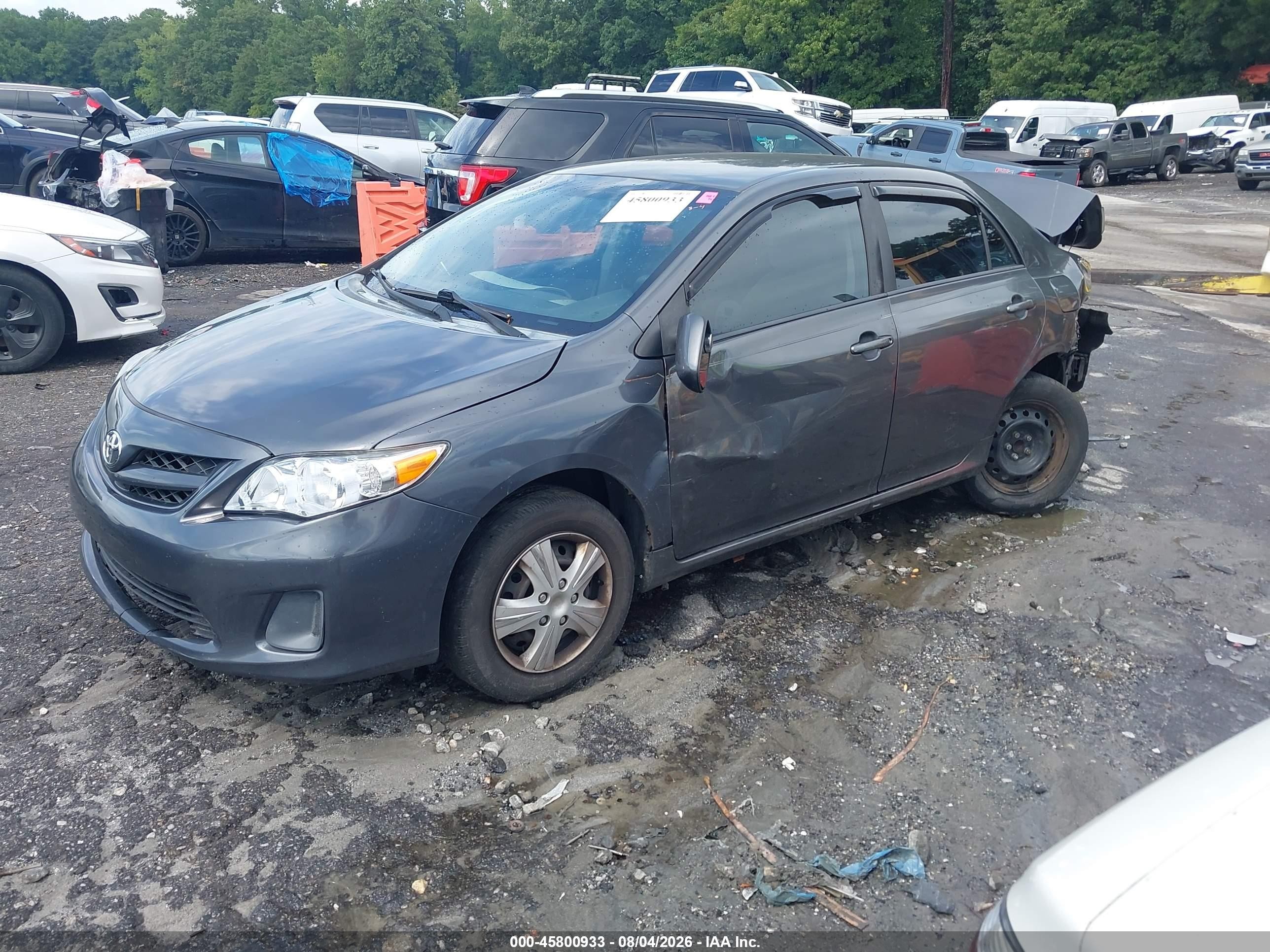 2011 Toyota Corolla Le Gray vin: 2T1BU4EE9BC593133