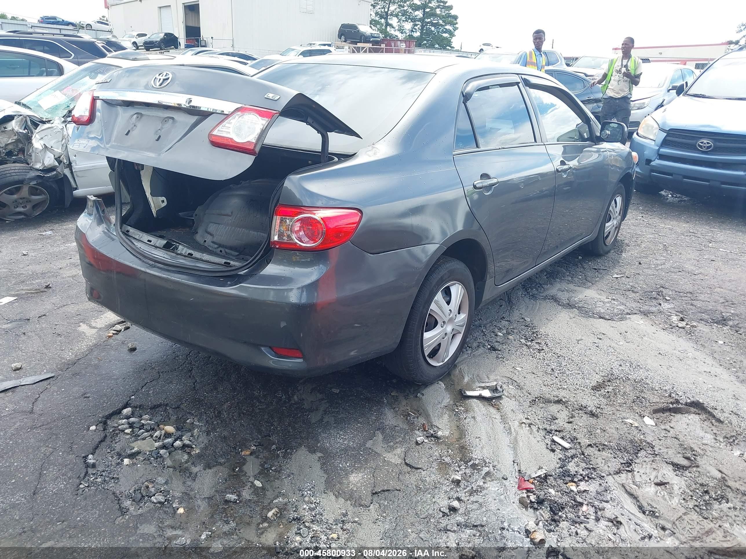 2011 Toyota Corolla Le Gray vin: 2T1BU4EE9BC593133