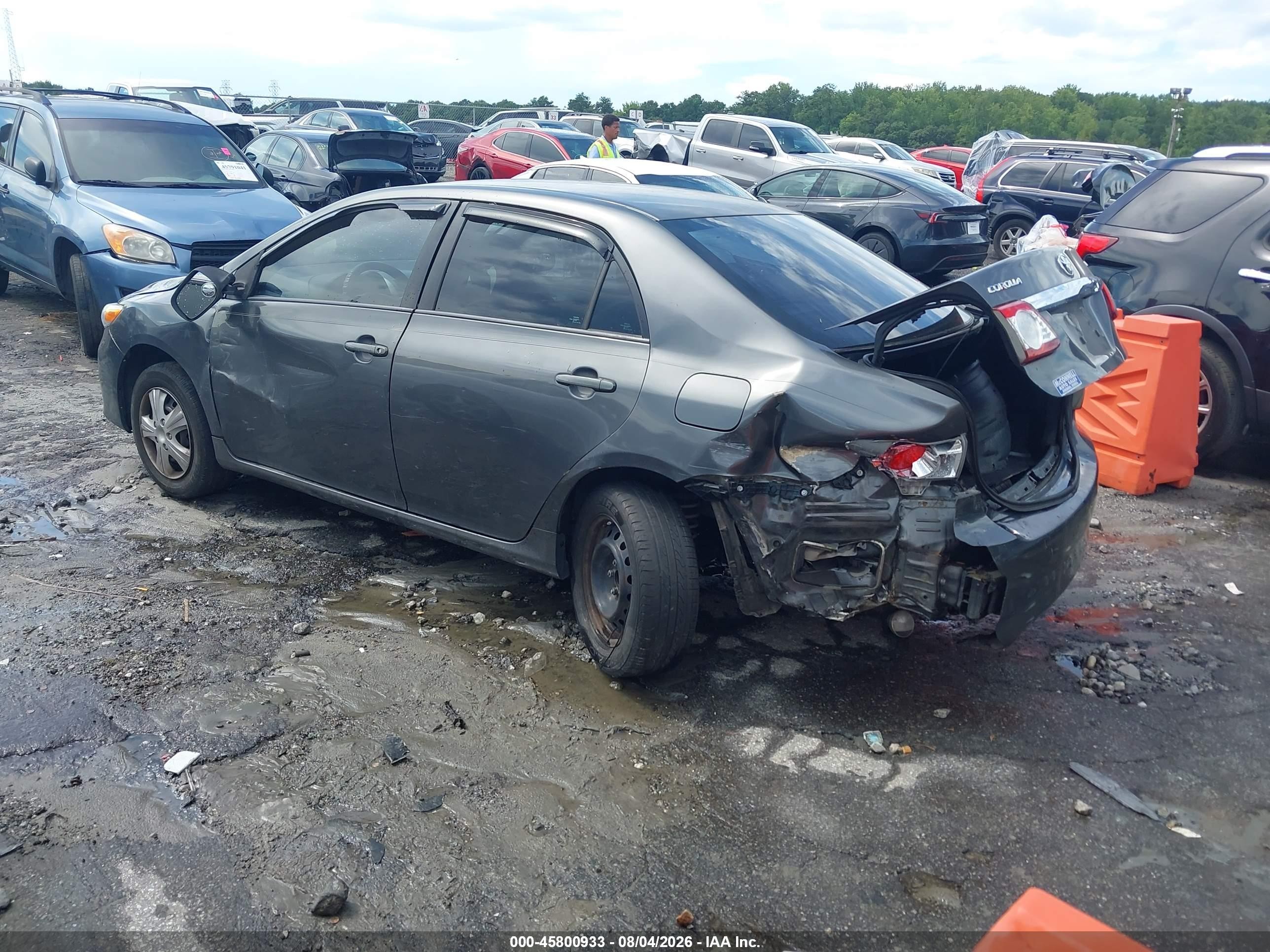 2011 Toyota Corolla Le Gray vin: 2T1BU4EE9BC593133