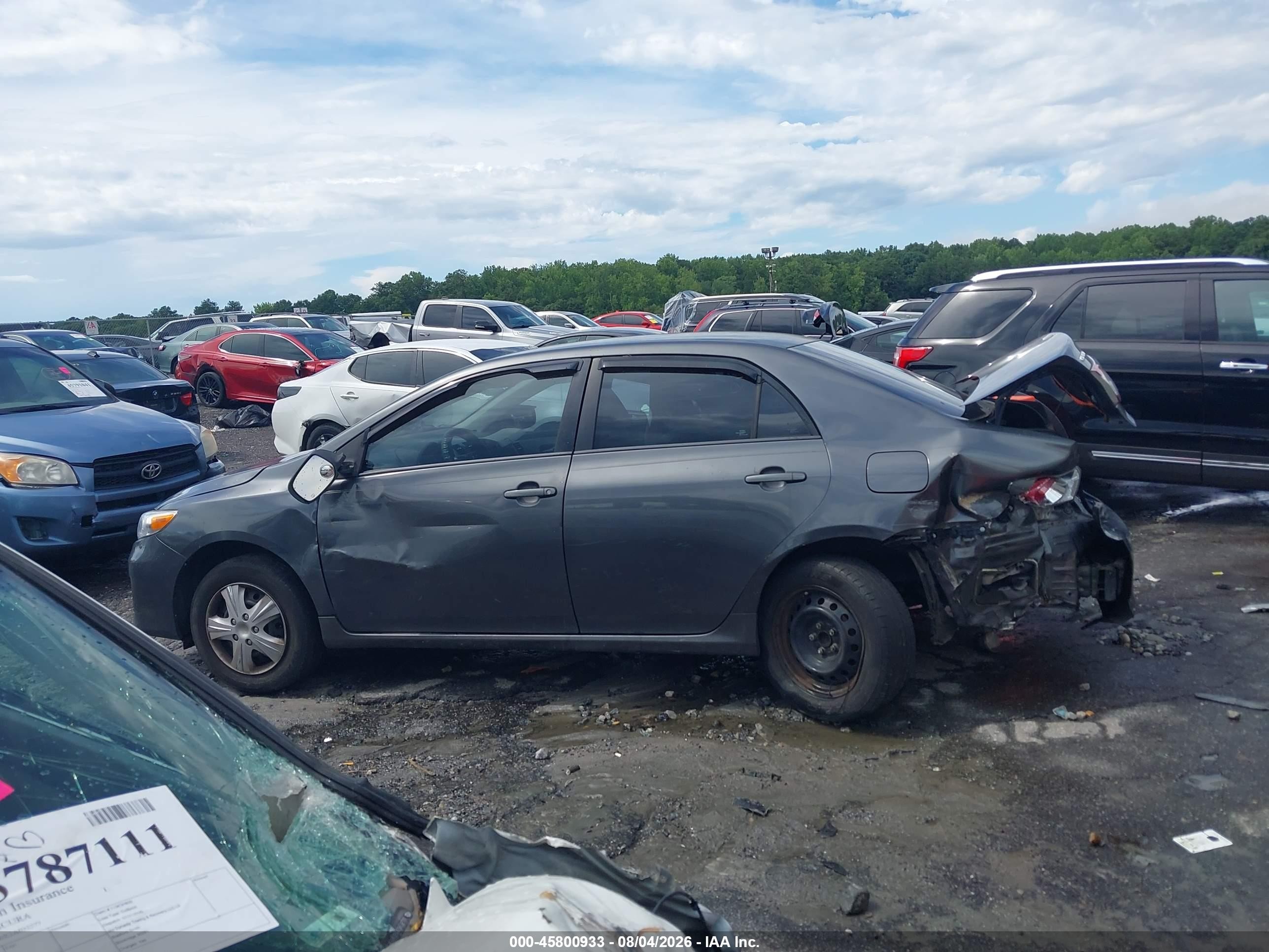 2011 Toyota Corolla Le Gray vin: 2T1BU4EE9BC593133
