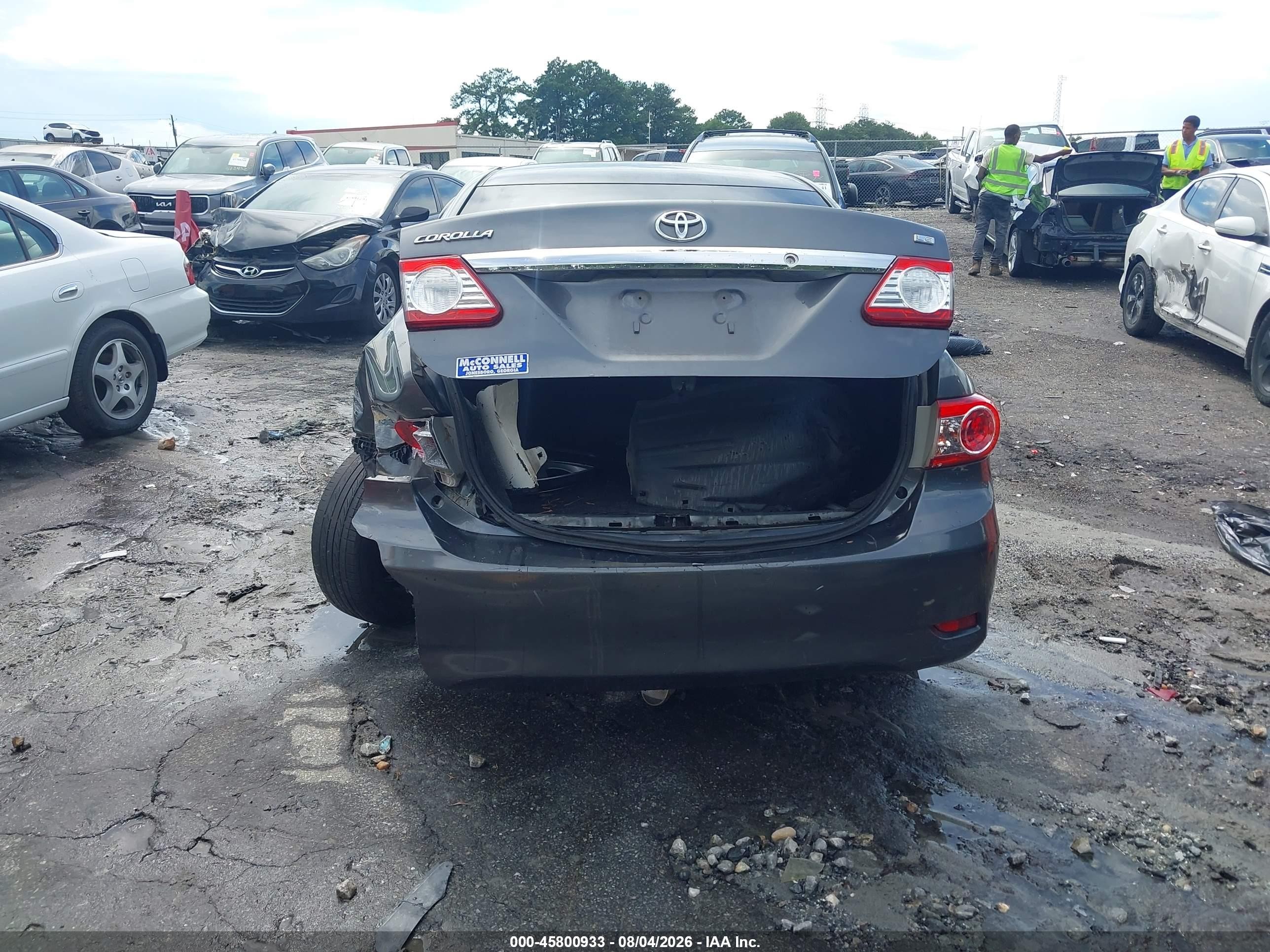 2011 Toyota Corolla Le Gray vin: 2T1BU4EE9BC593133