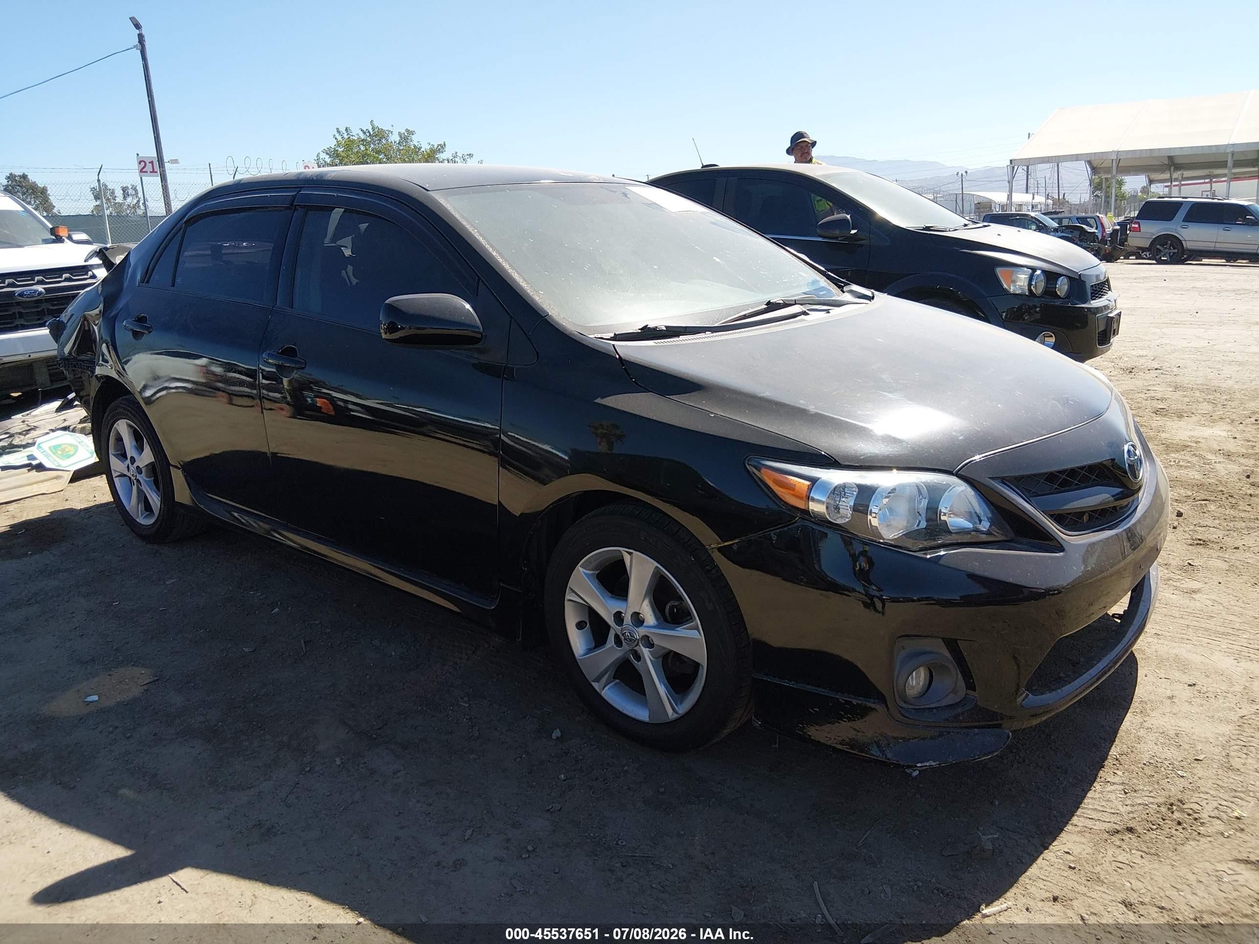 2011 Toyota Corolla S Black vin: 2T1BU4EE9BC600839