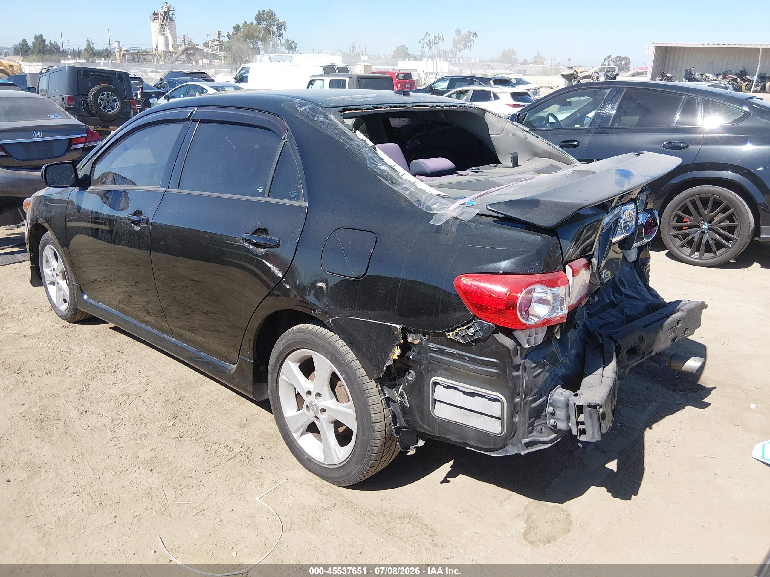 2011 Toyota Corolla S Black vin: 2T1BU4EE9BC600839
