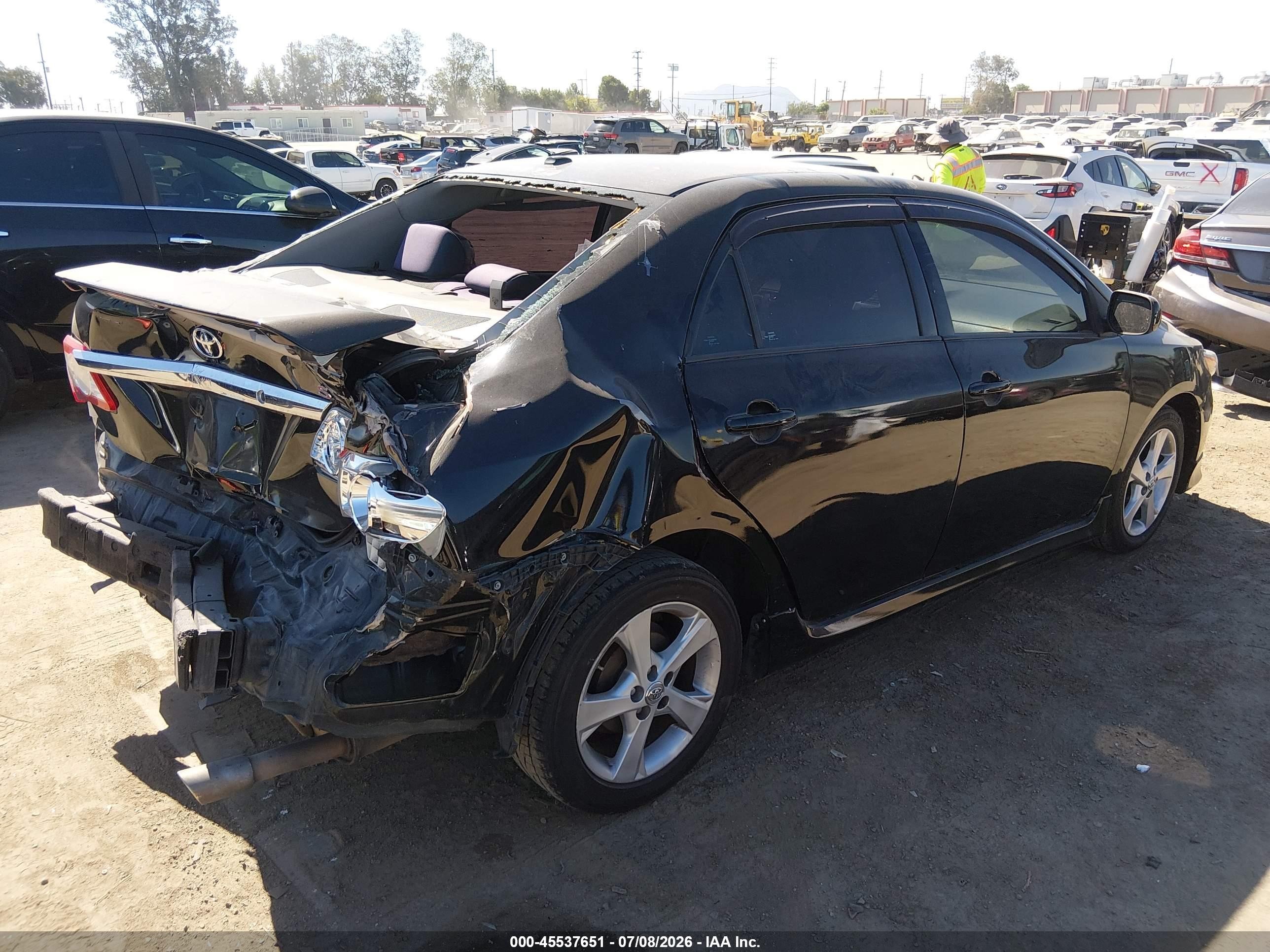2011 Toyota Corolla S Black vin: 2T1BU4EE9BC600839