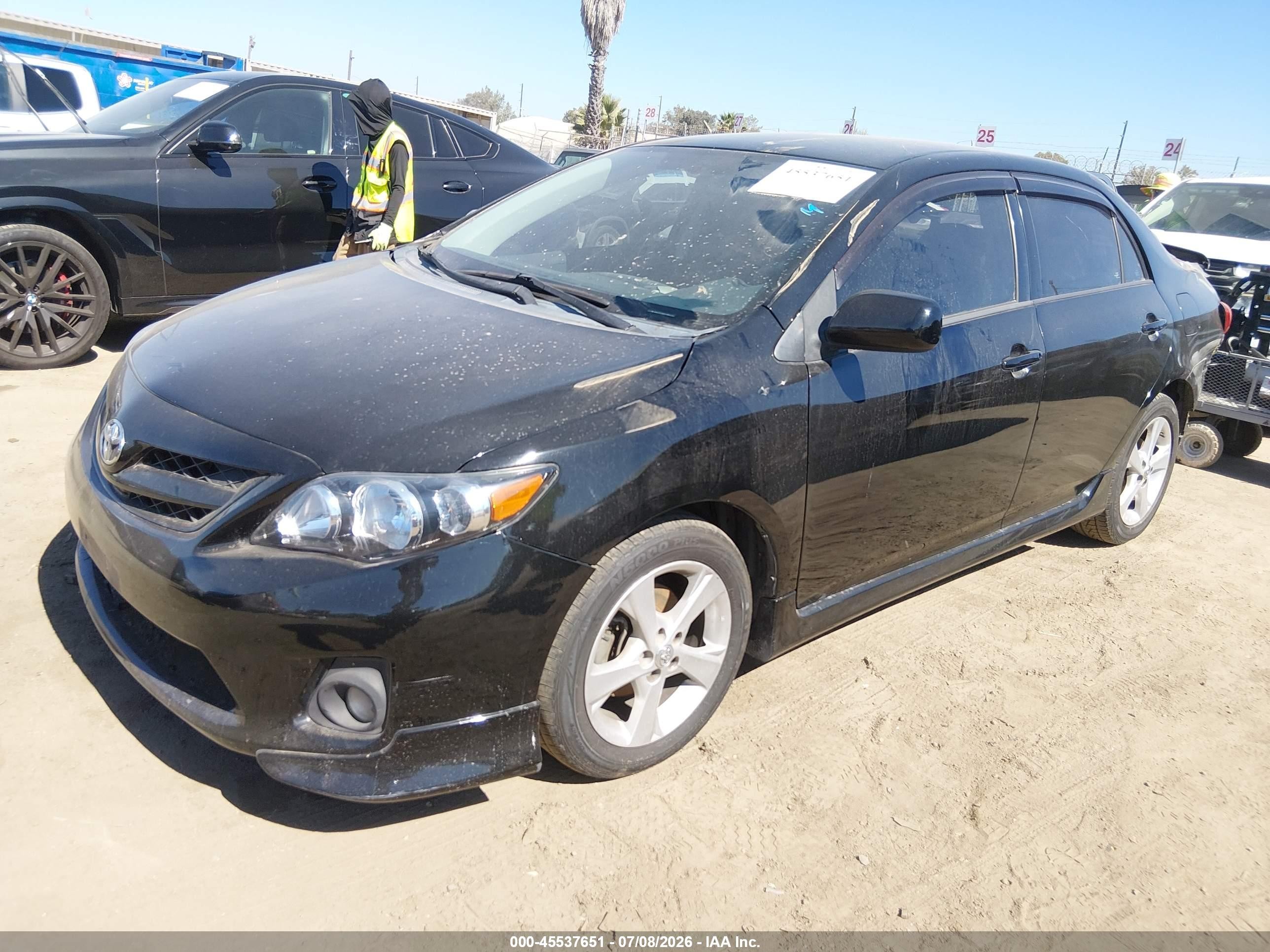 2011 Toyota Corolla S Black vin: 2T1BU4EE9BC600839