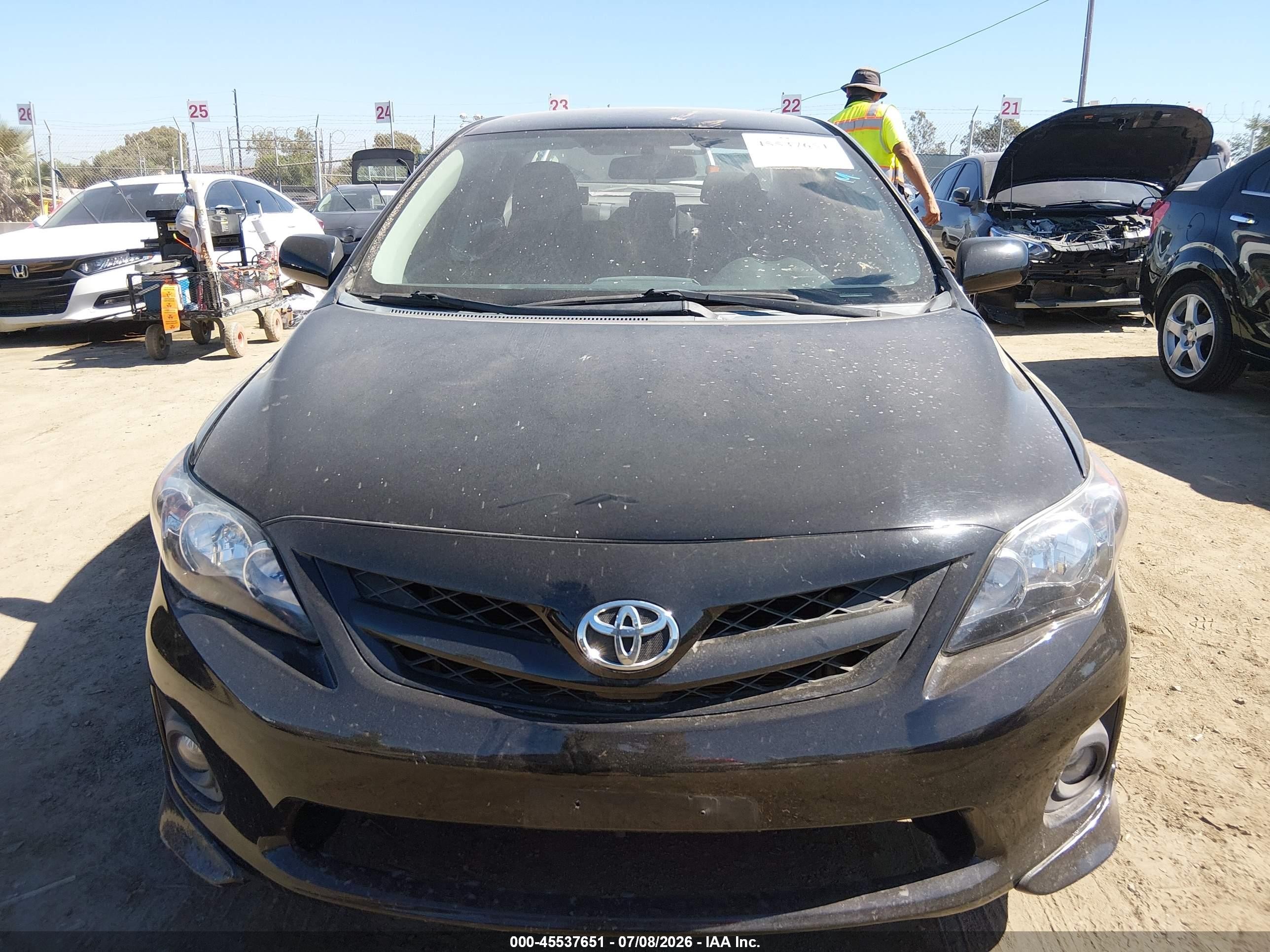 2011 Toyota Corolla S Black vin: 2T1BU4EE9BC600839