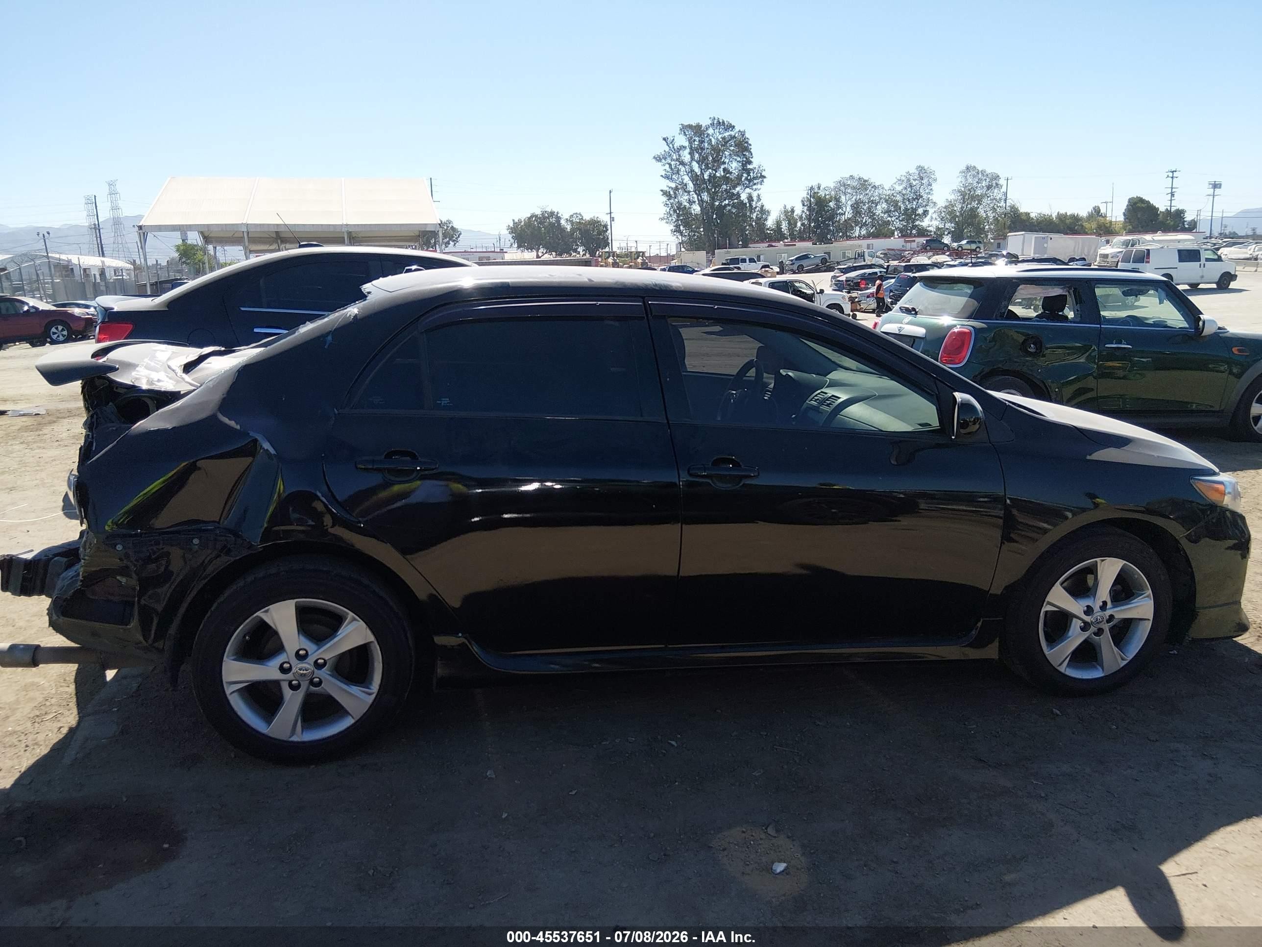 2011 Toyota Corolla S Black vin: 2T1BU4EE9BC600839