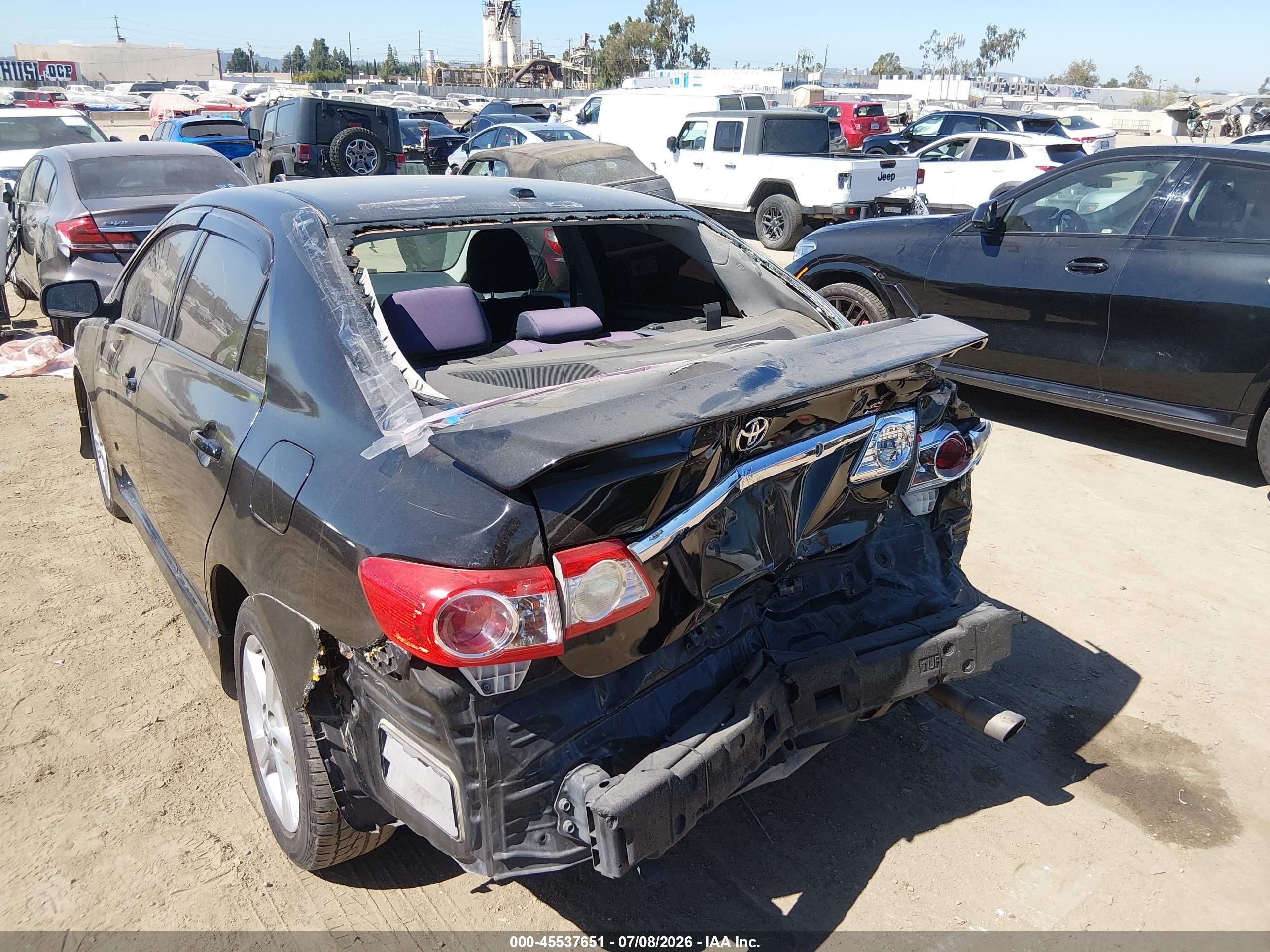 2011 Toyota Corolla S Black vin: 2T1BU4EE9BC600839