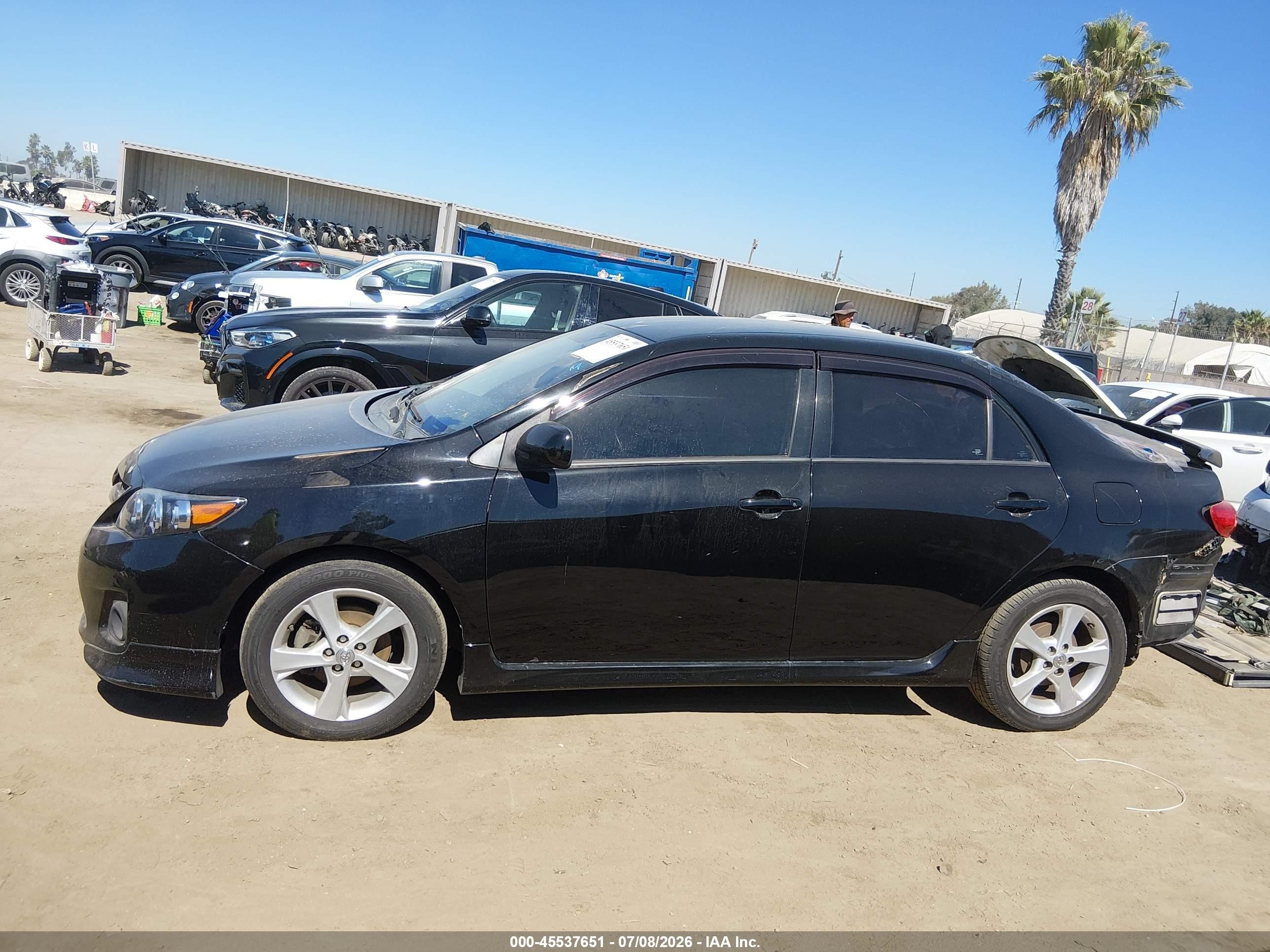 2011 Toyota Corolla S Black vin: 2T1BU4EE9BC600839
