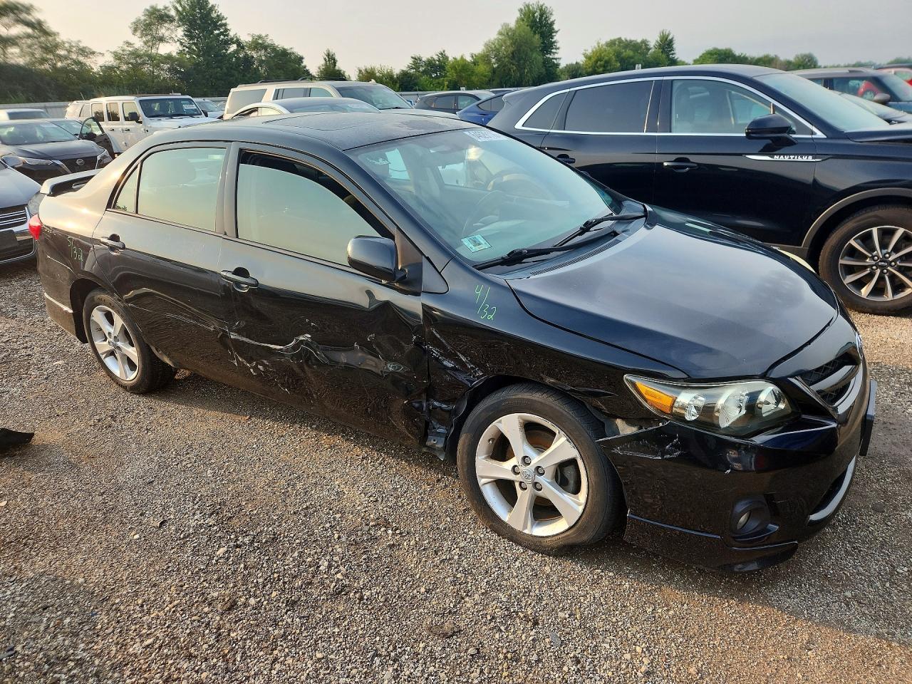 2011 Toyota Corolla S Black vin: 2T1BU4EE9BC641536