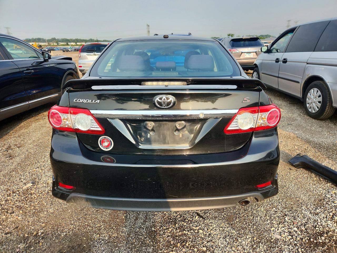 2011 Toyota Corolla S Black vin: 2T1BU4EE9BC641536